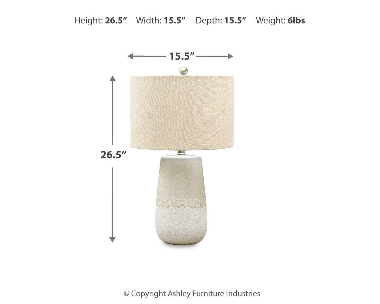 Shavon Table Lamp — Brown/Beige — view 3
