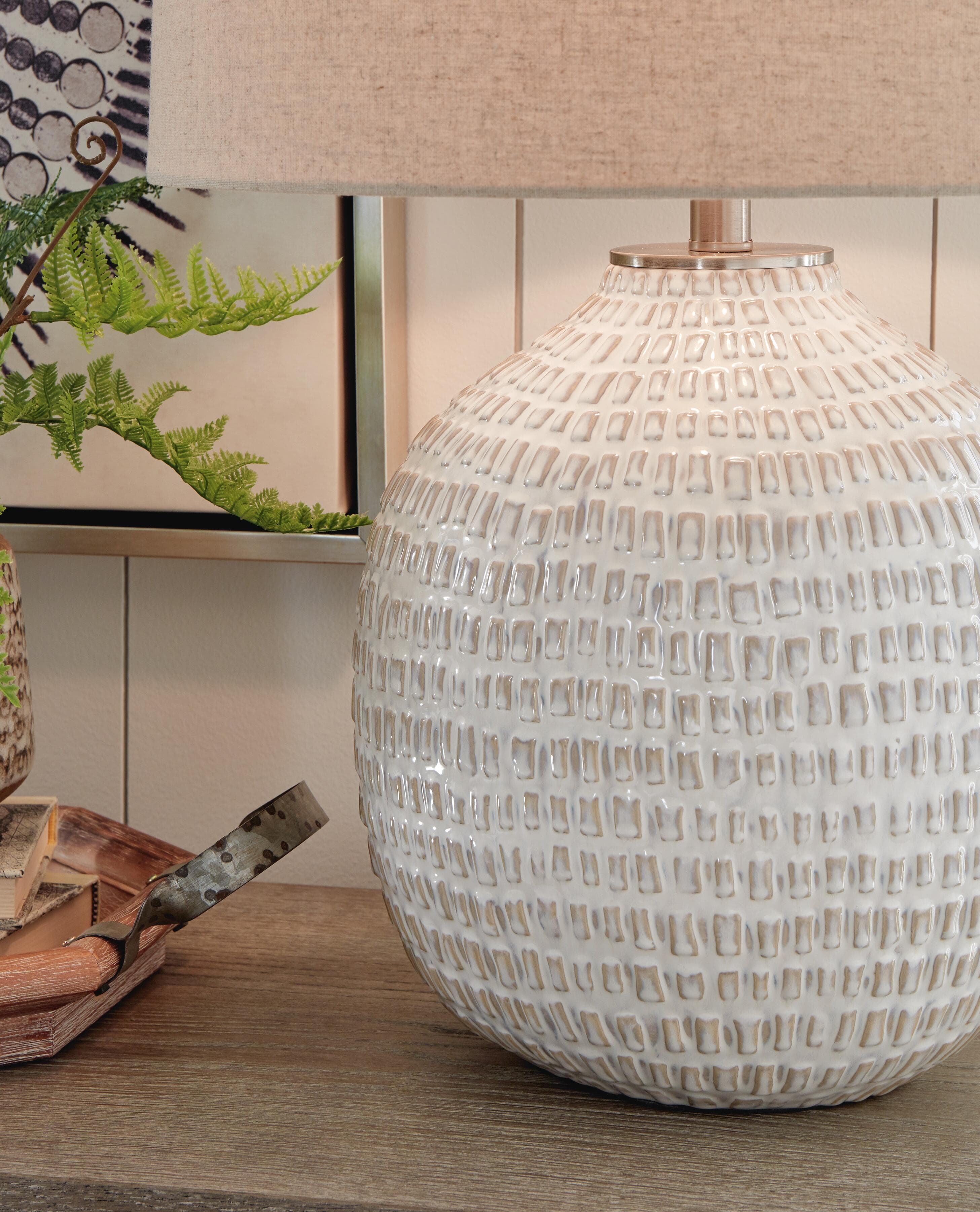 Jamon Table Lamp — Brown/Beige — view 3