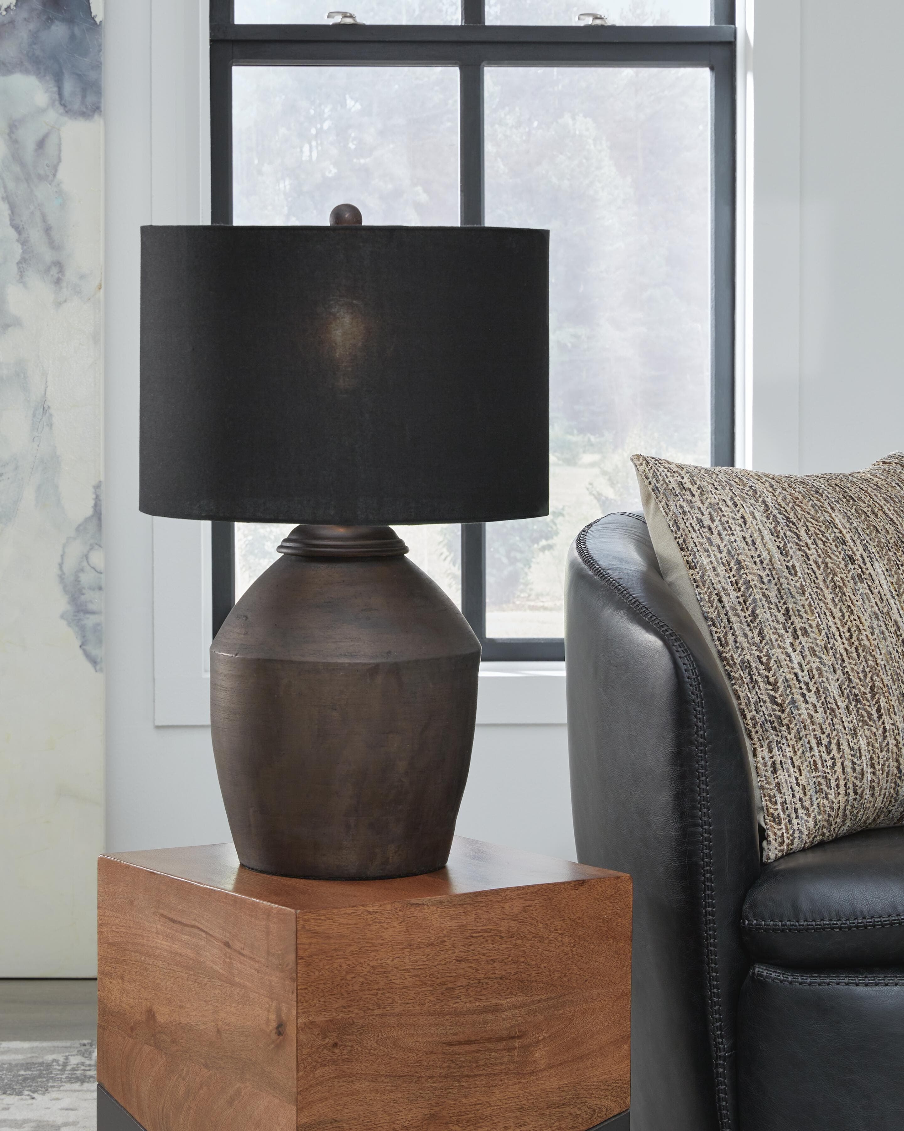 Naareman Table Lamp — Metallic & Black/Gray — view 2