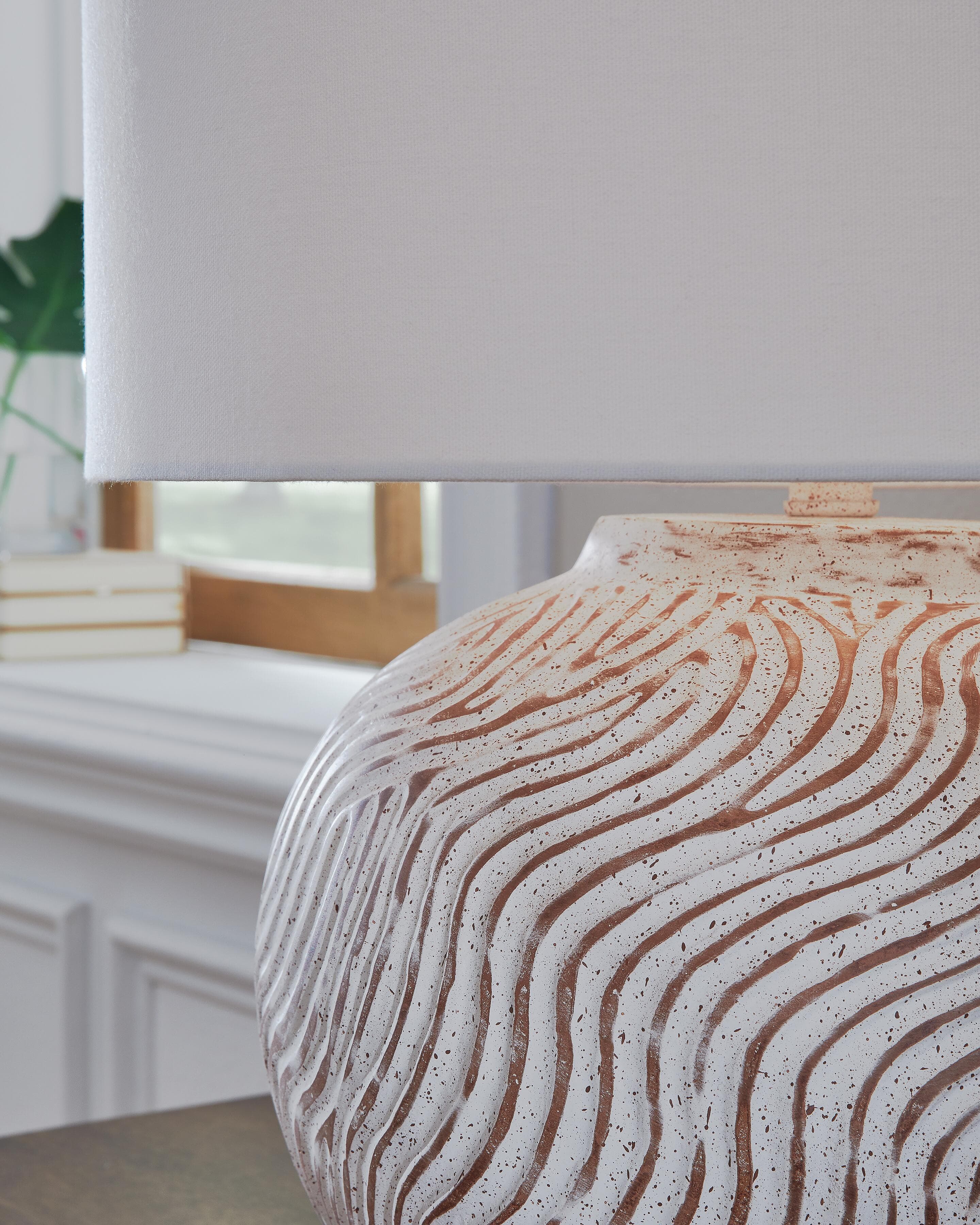 Vien Table Lamp — Distressed White — view 3