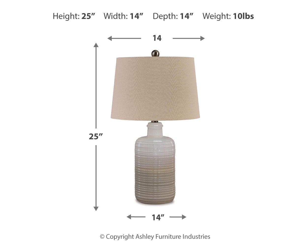 Marnina Table Lamp (Set of 2) — Black/Gray & Brown/Beige — view 4
