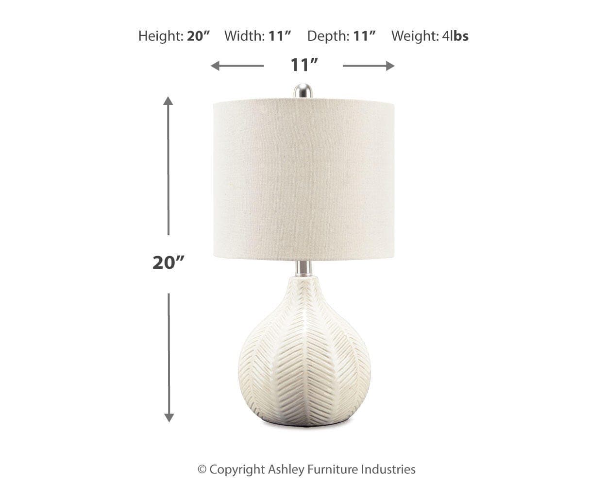 Rainermen Table Lamp — White — view 4