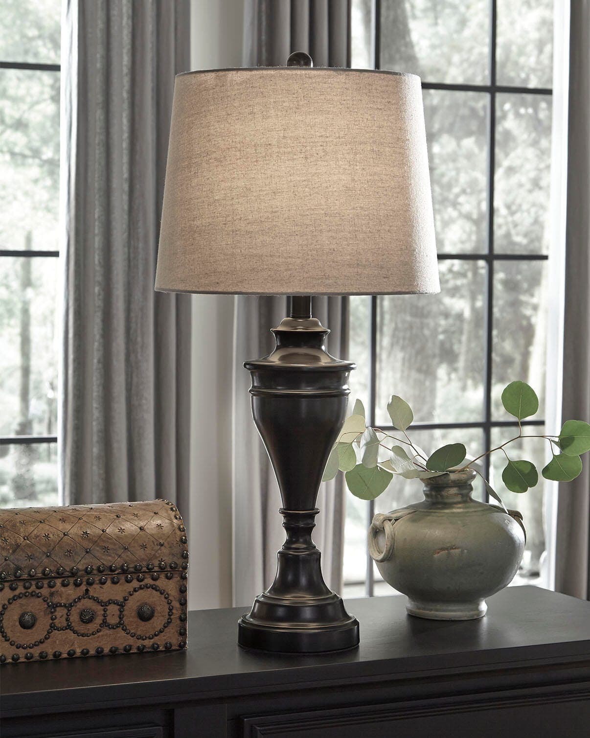 Darlita Table Lamp (Set of 2) — Black/Gray — view 2