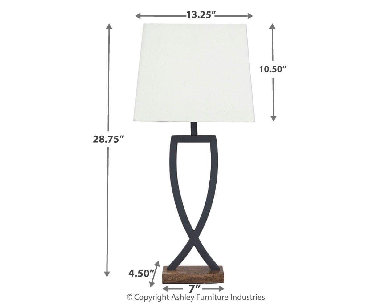 Makara Table Lamp (Set of 2) — Black/Gray & Brown/Beige — view 3