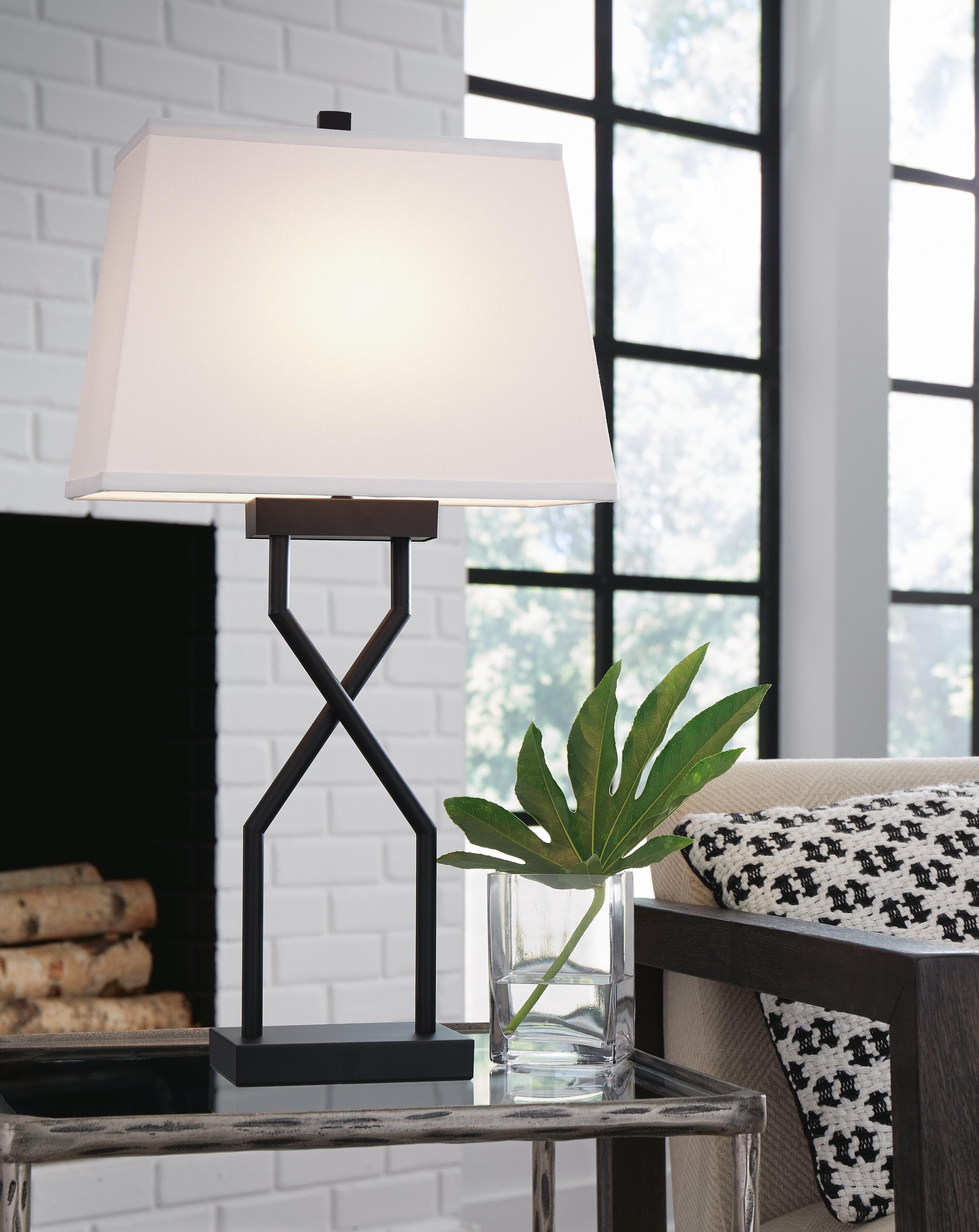 Brookthrone Table Lamp (Set of 2) — Black/Gray — view 2