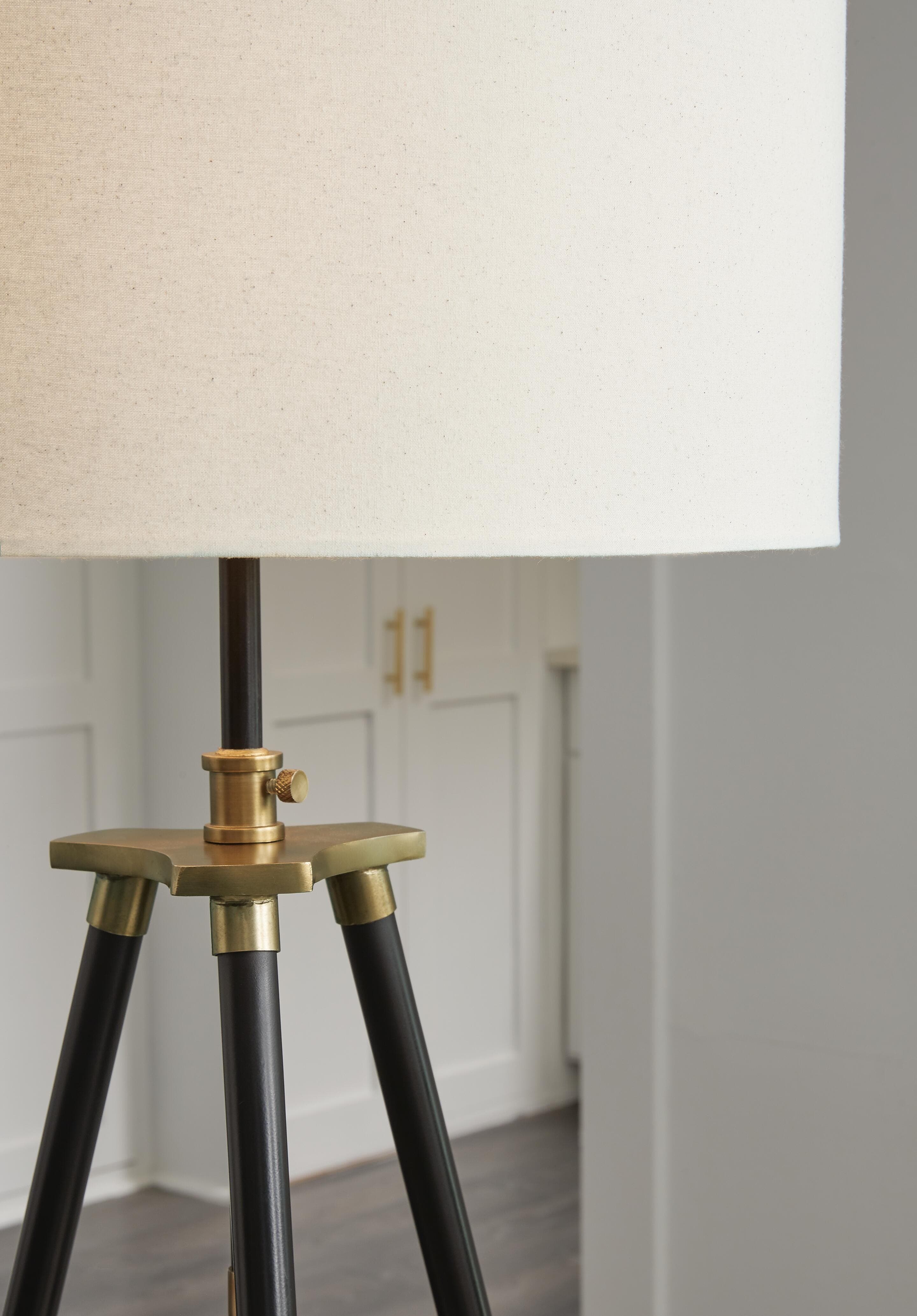 Cashner Floor Lamp — Metallic & Black/Gray — view 3