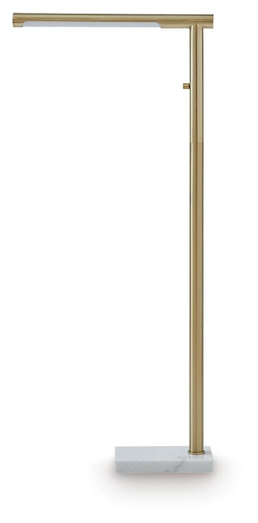 Santiford Floor Lamp — Gold Finish/White — view 3