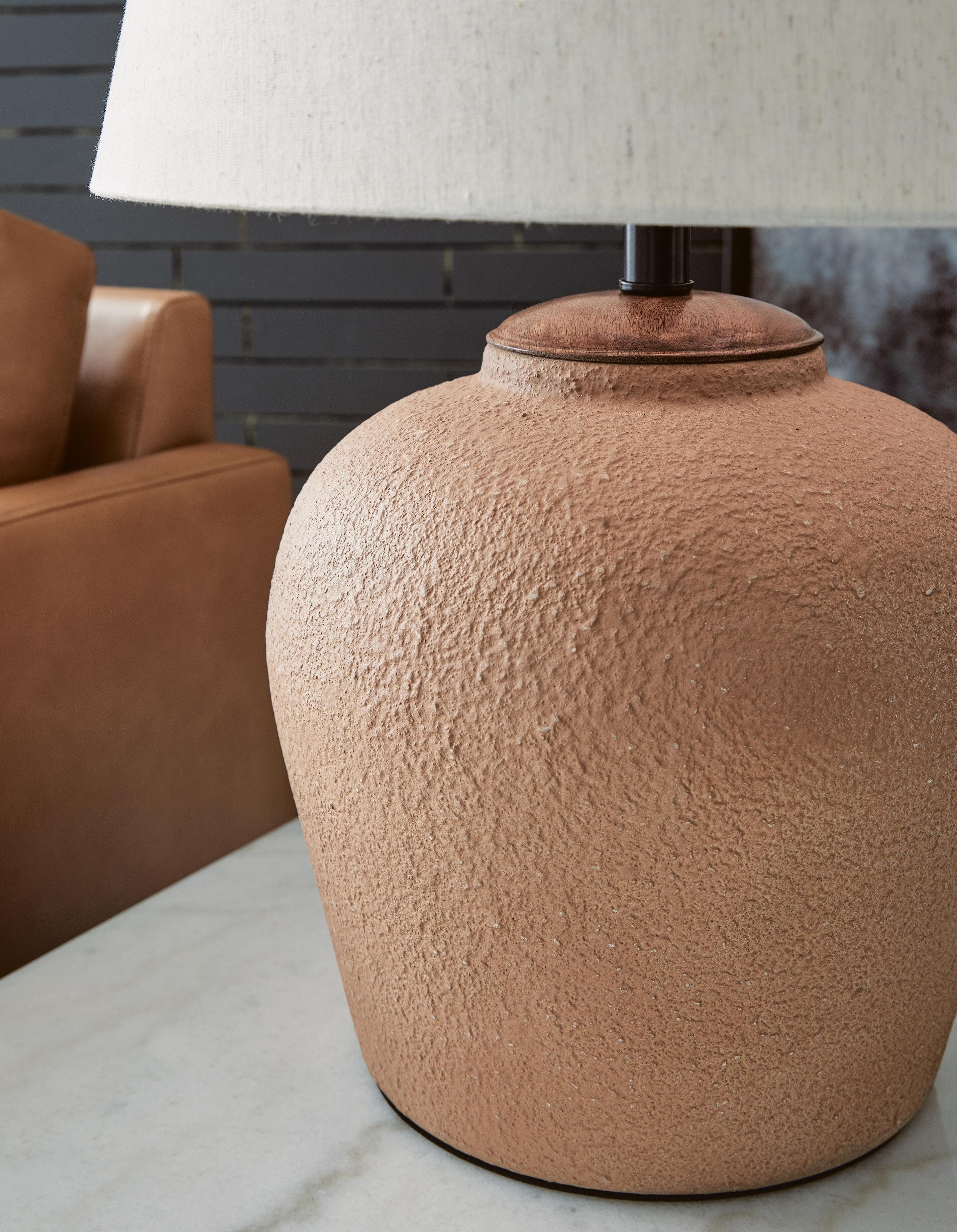 Scantor Table Lamp — Orange & Brown/Beige — view 4
