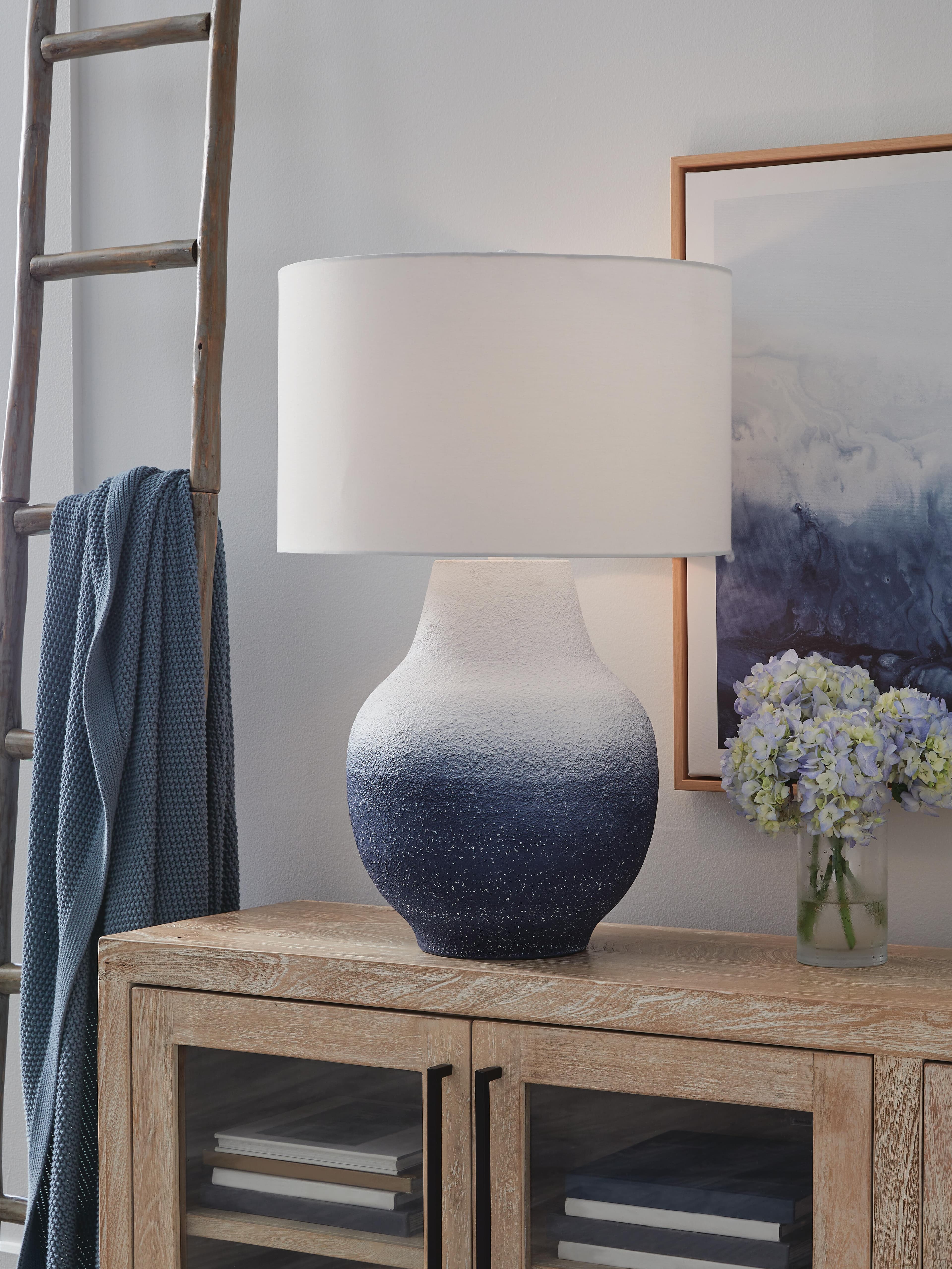 Dashland Table Lamp — White & Blue — view 2