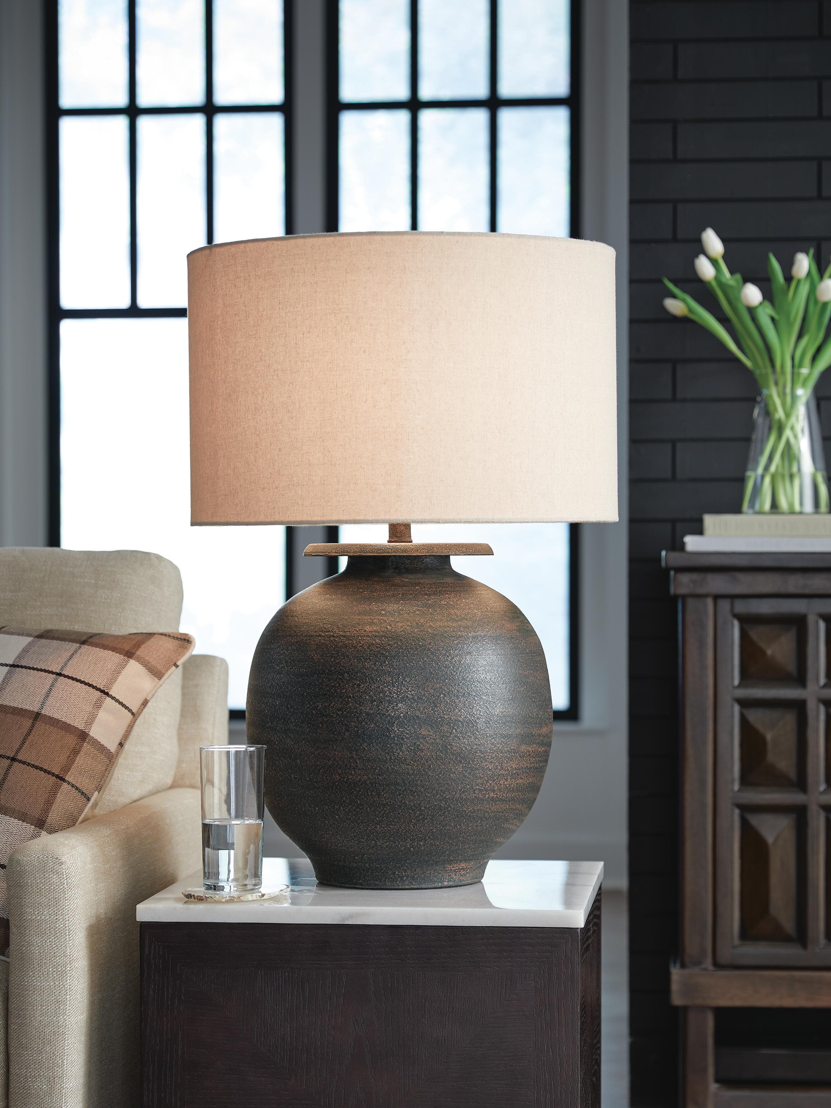 Carlenbury Table Lamp — Brown/Beige — view 2