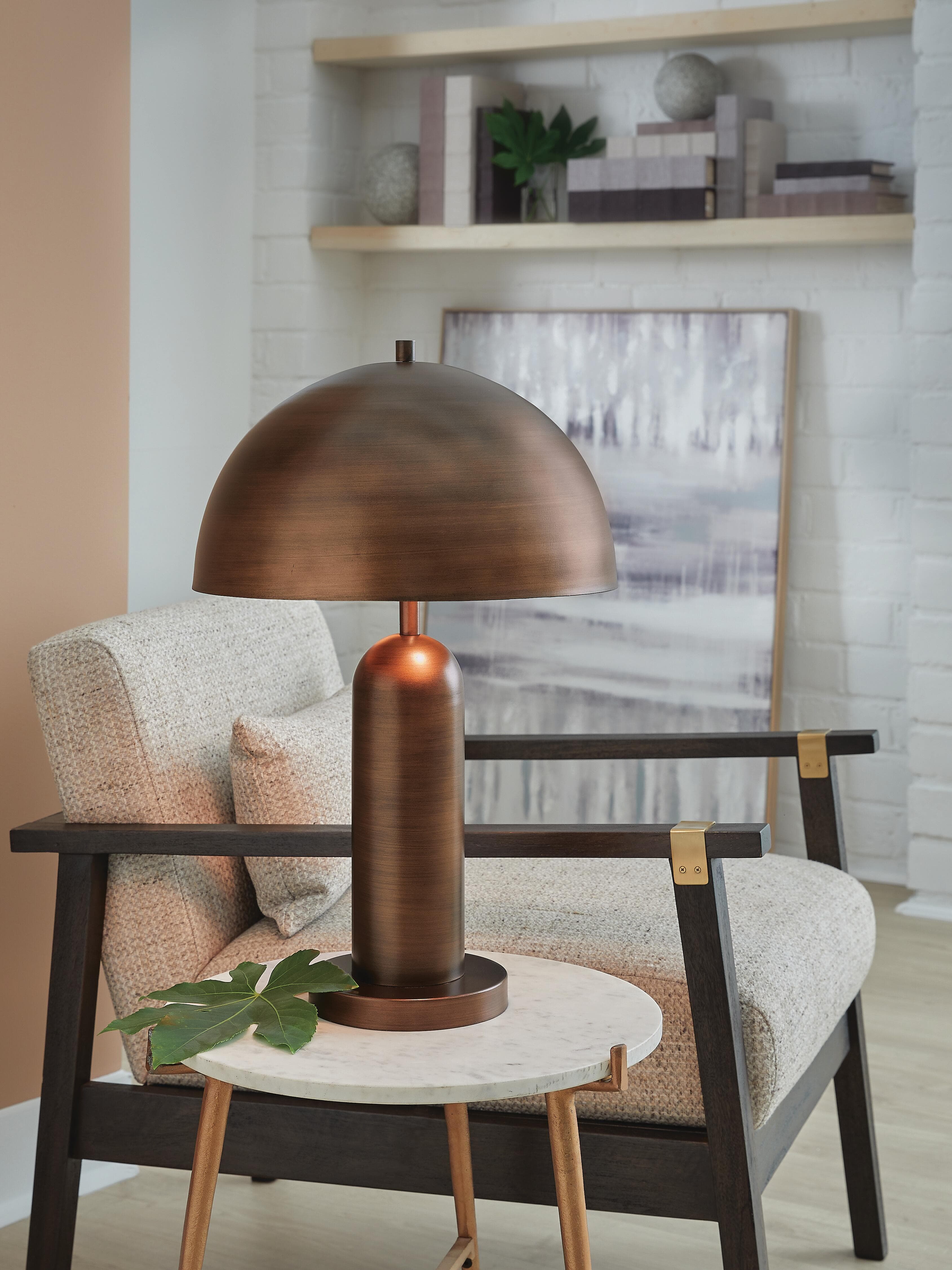 Wendfield Table Lamp — Metallic & Brown/Beige — view 2