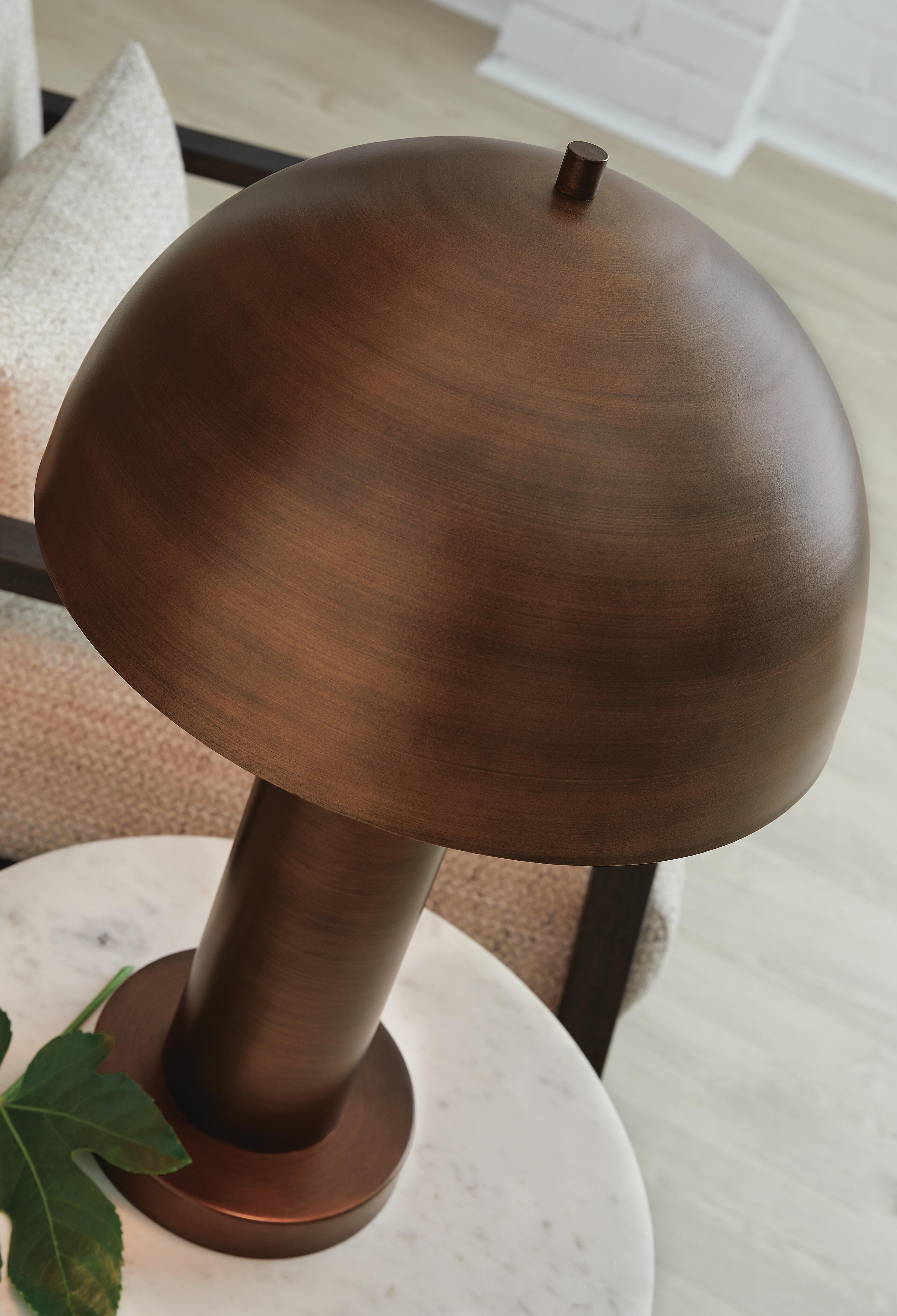 Wendfield Table Lamp — Metallic & Brown/Beige — view 4