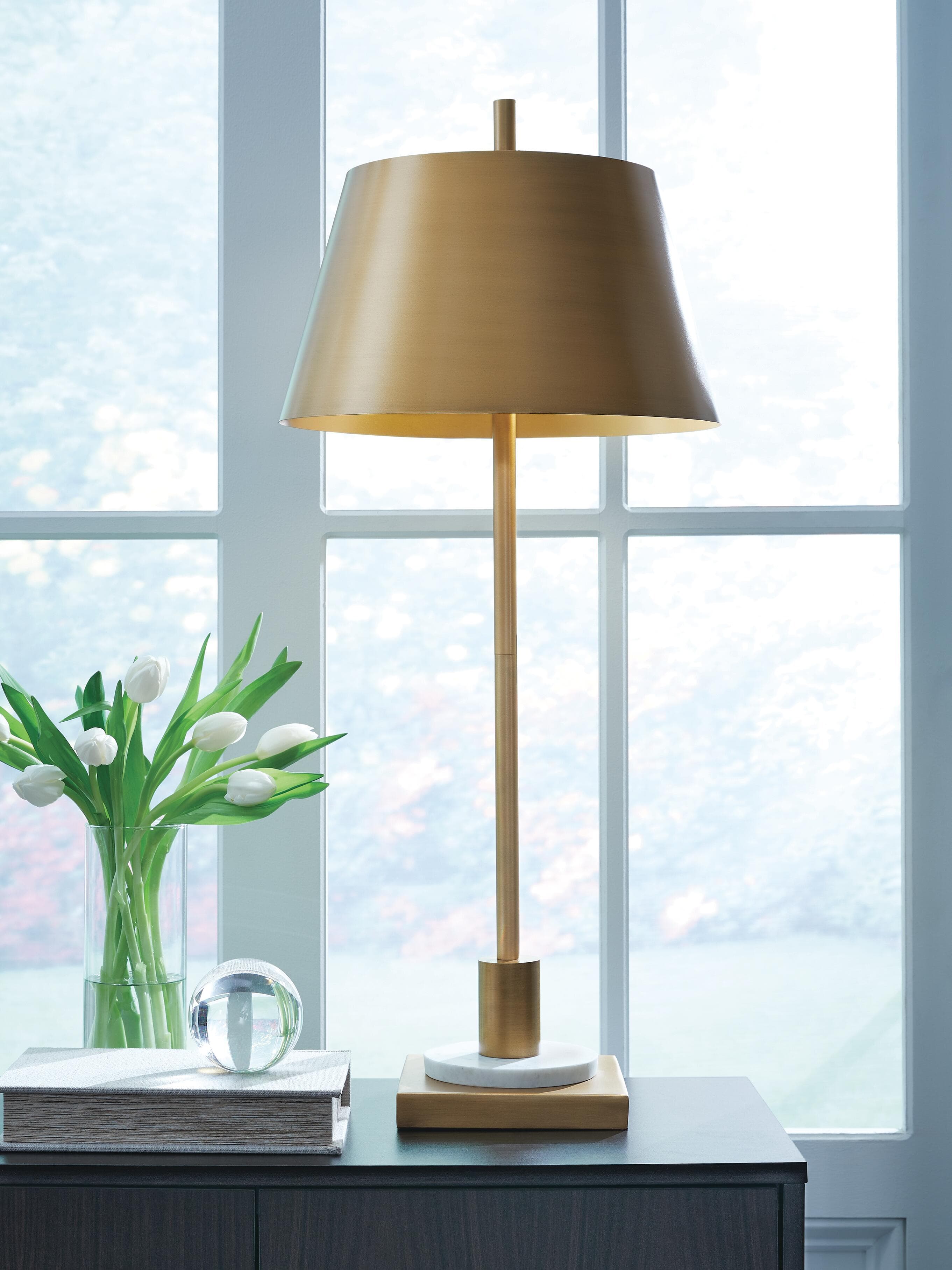 Fritzburn Table Lamp — White & Metallic — view 2