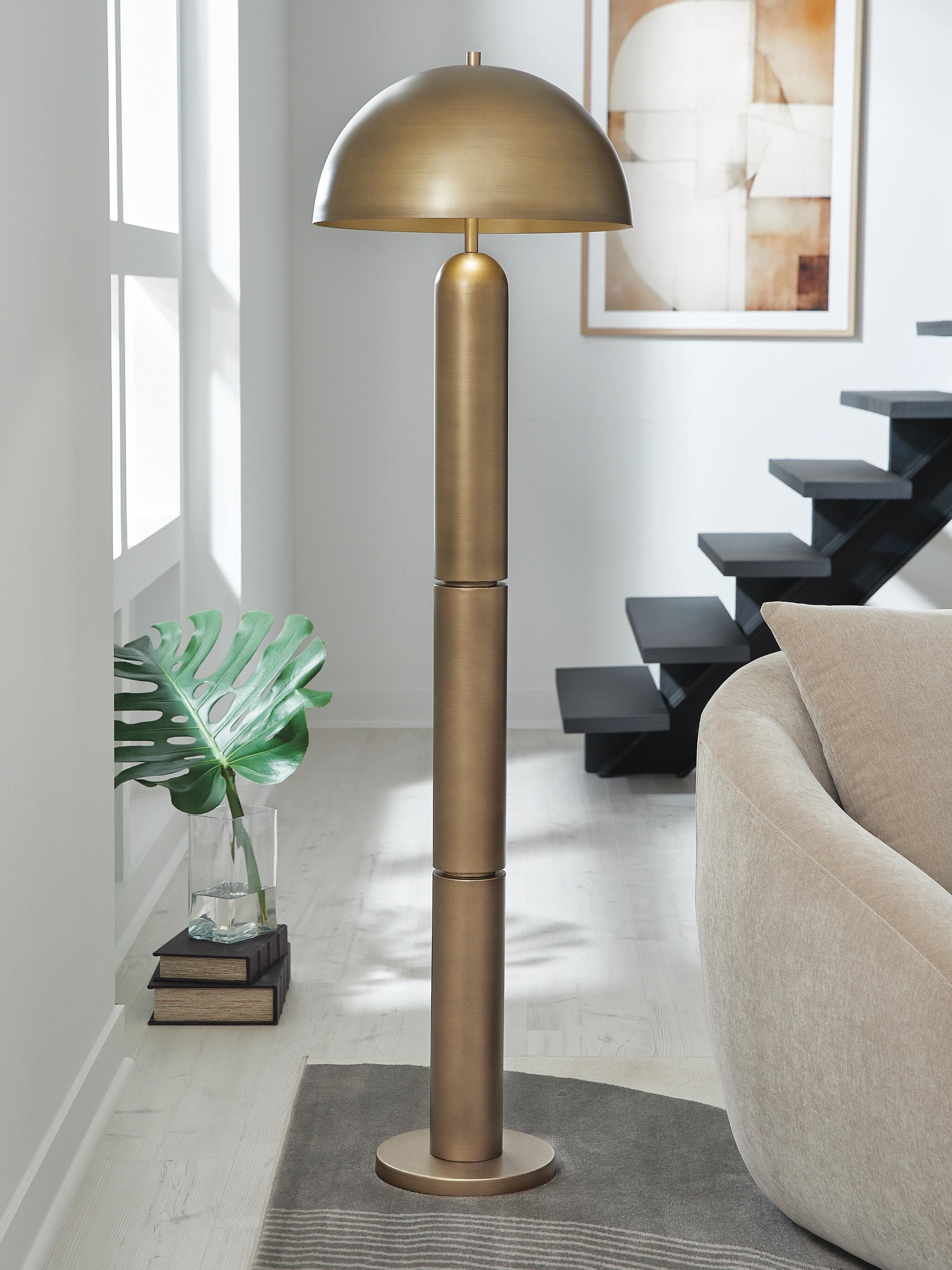 Wendfield Floor Lamp — Antique Gold Finish — view 2