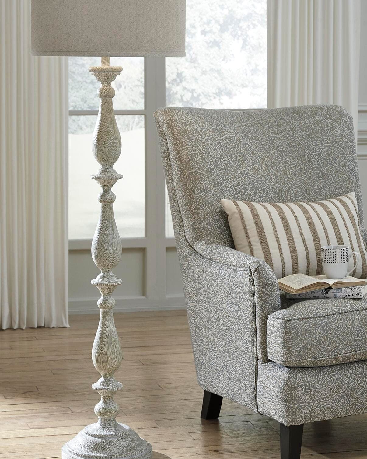 Bernadate Floor Lamp — White — view 2