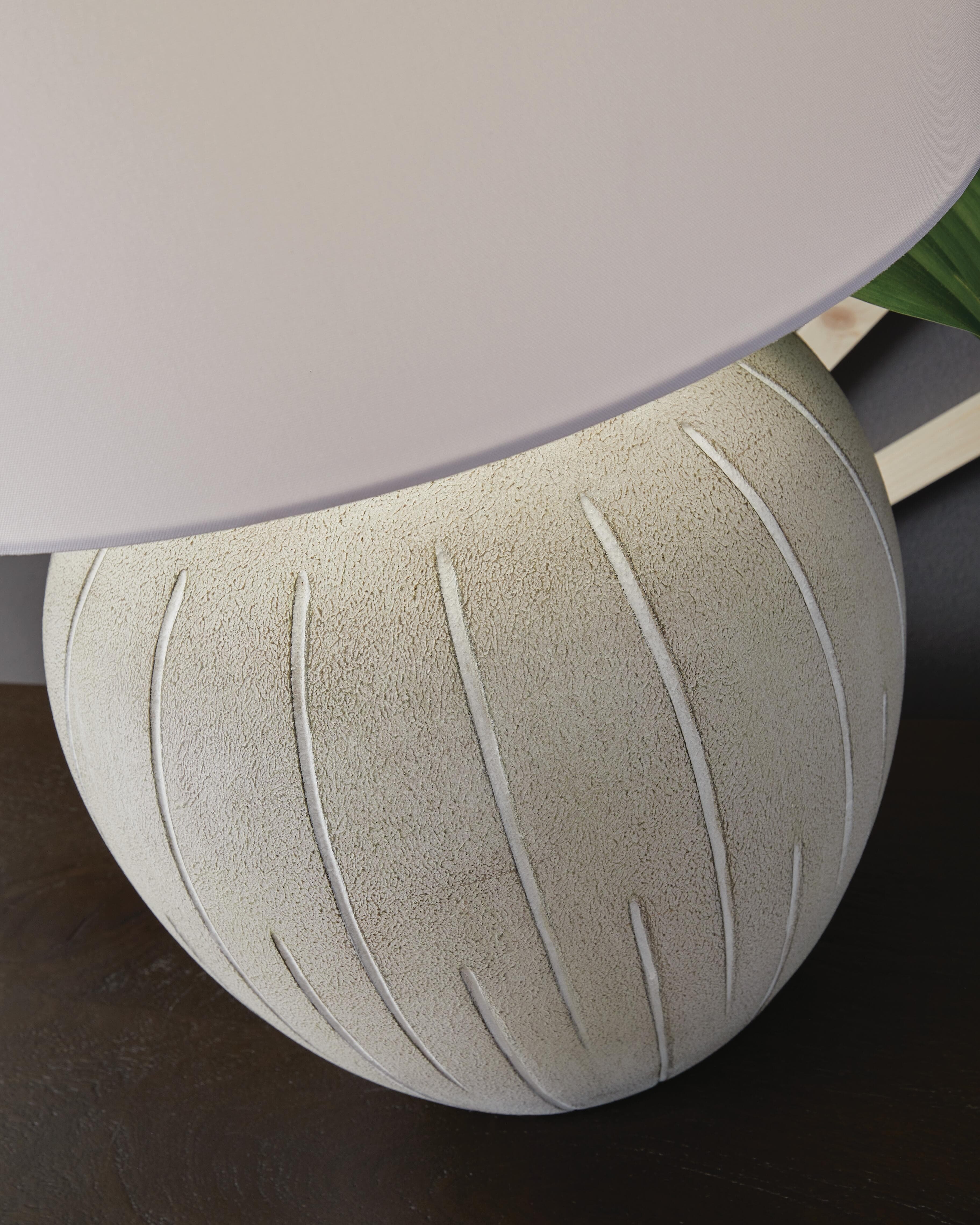Calbert Table Lamp — White & Black/Gray — view 4
