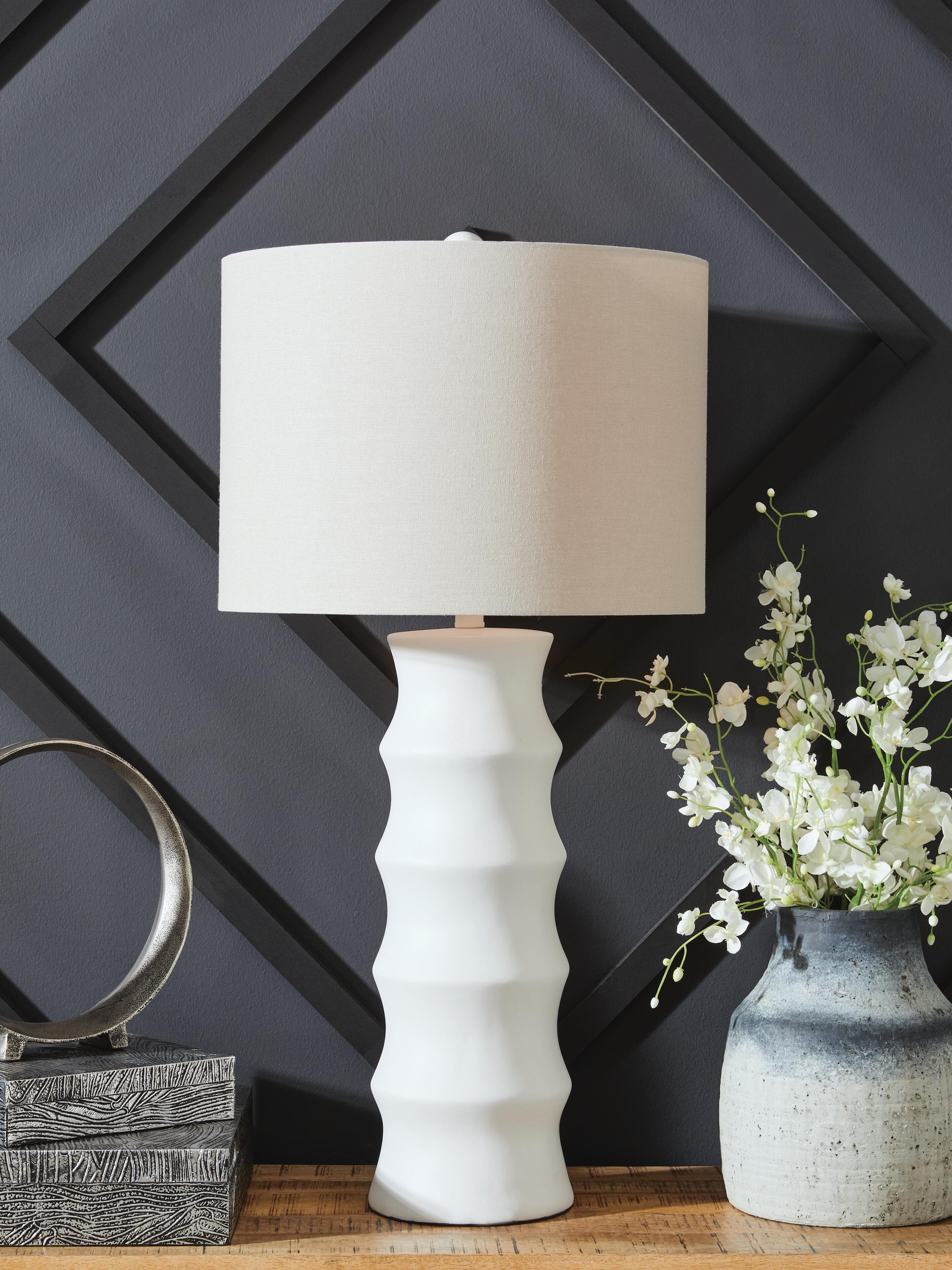 Veraleigh Table Lamp — White — view 2