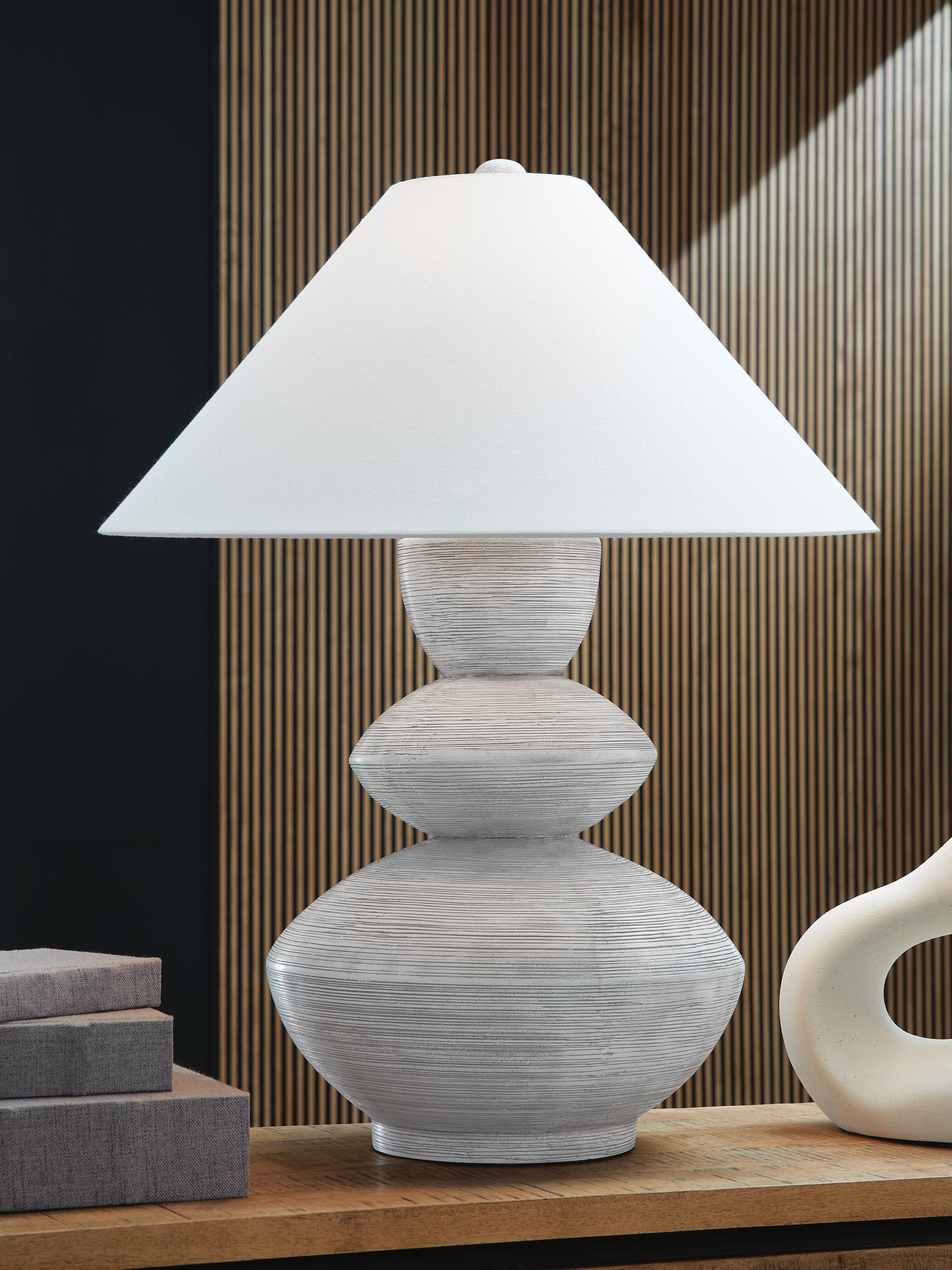 Brickdon Table Lamp — Distressed White — view 2