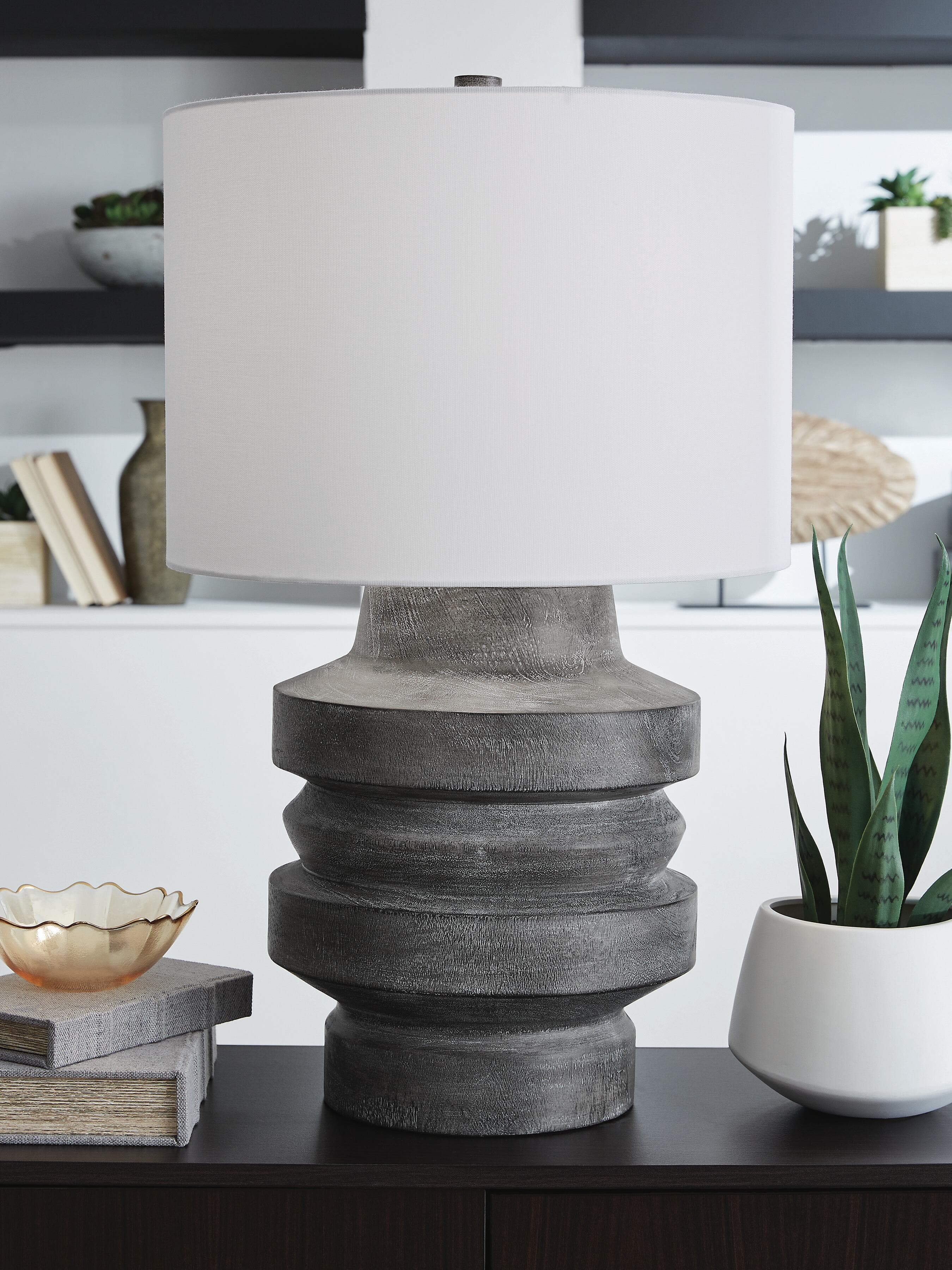 Wahida Table Lamp — Distressed Black — view 2