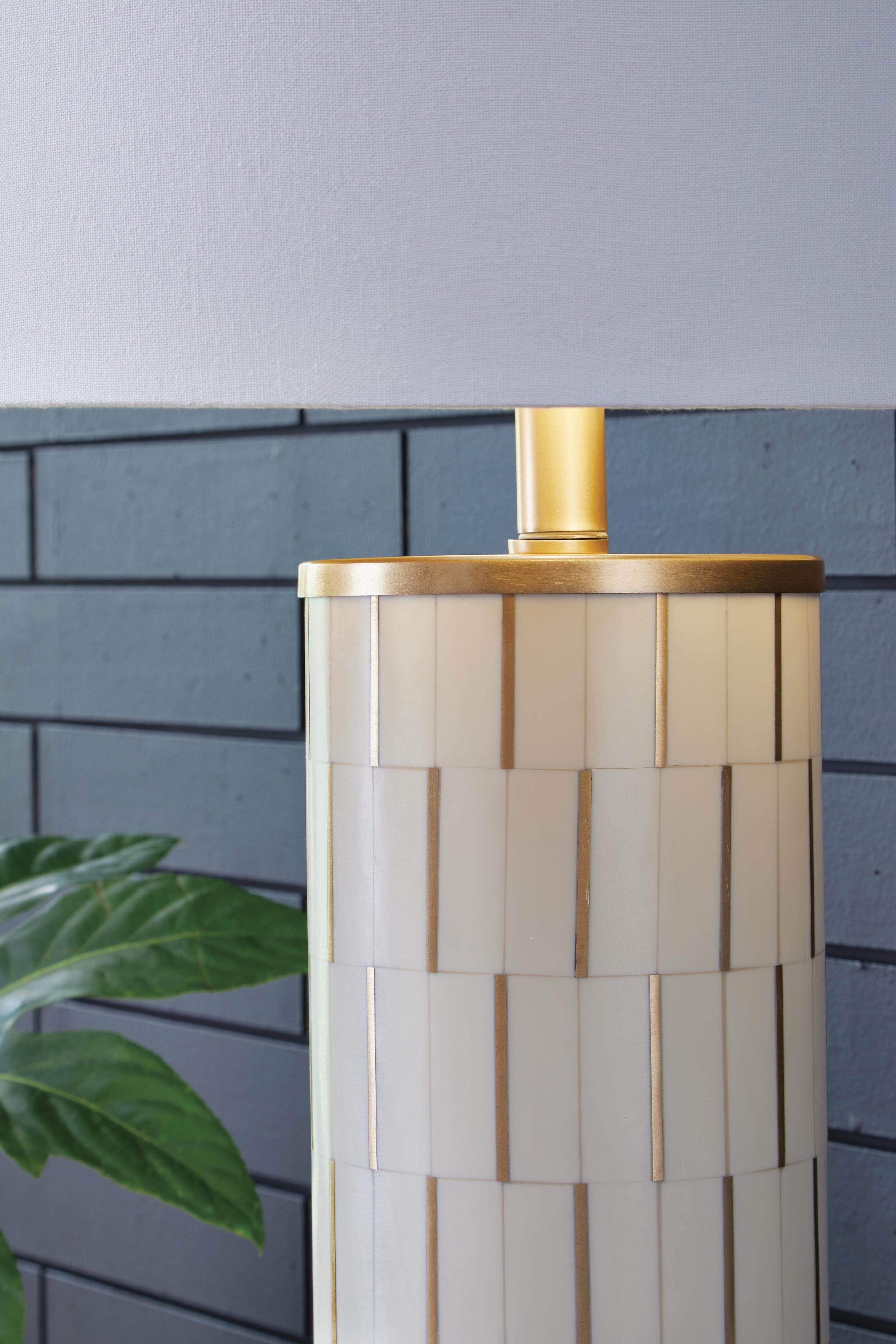 Faridworth Table Lamp — White/Gold Finish — view 3