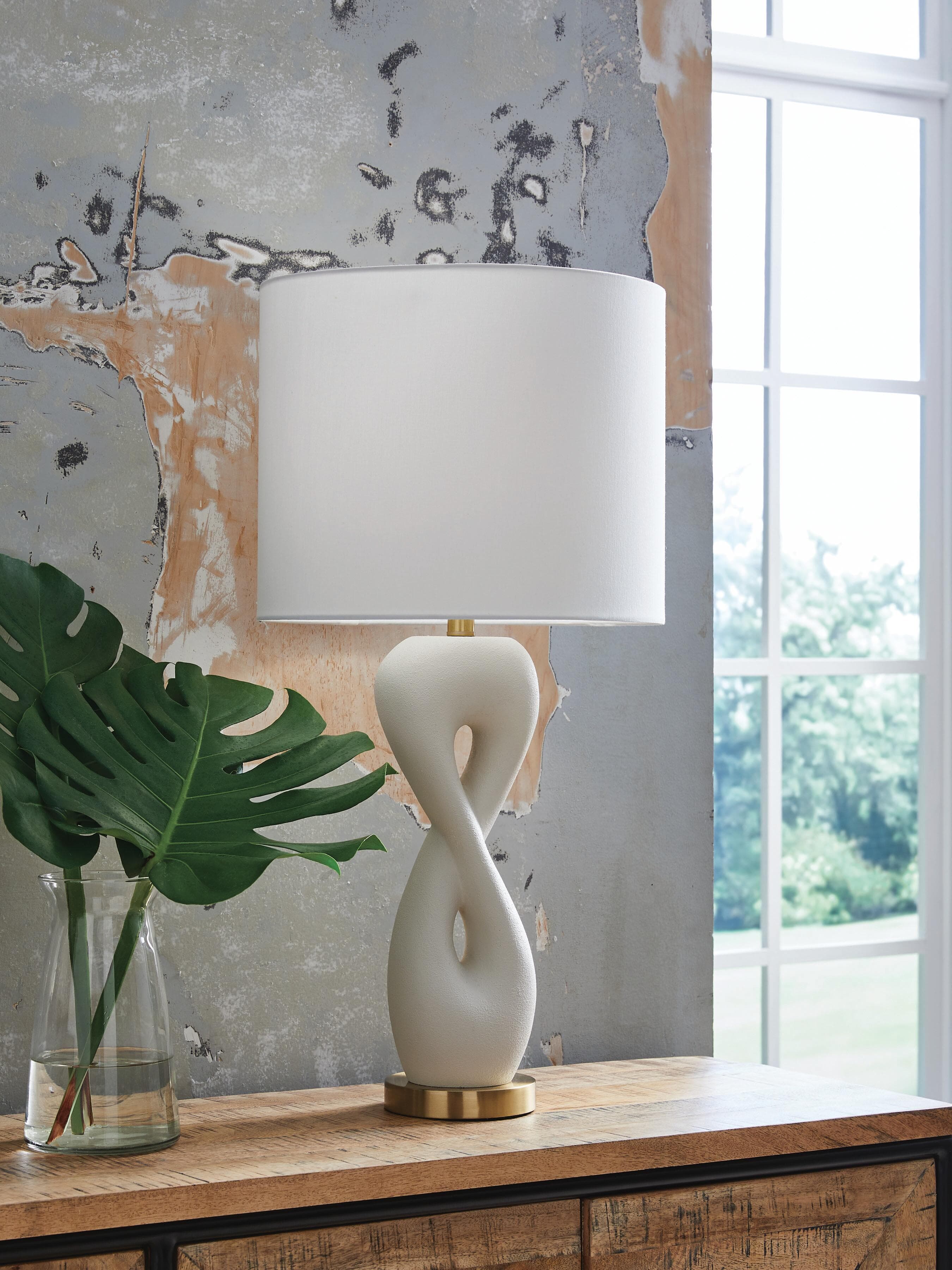 Judrich Table Lamp — White/Gold Finish — view 2