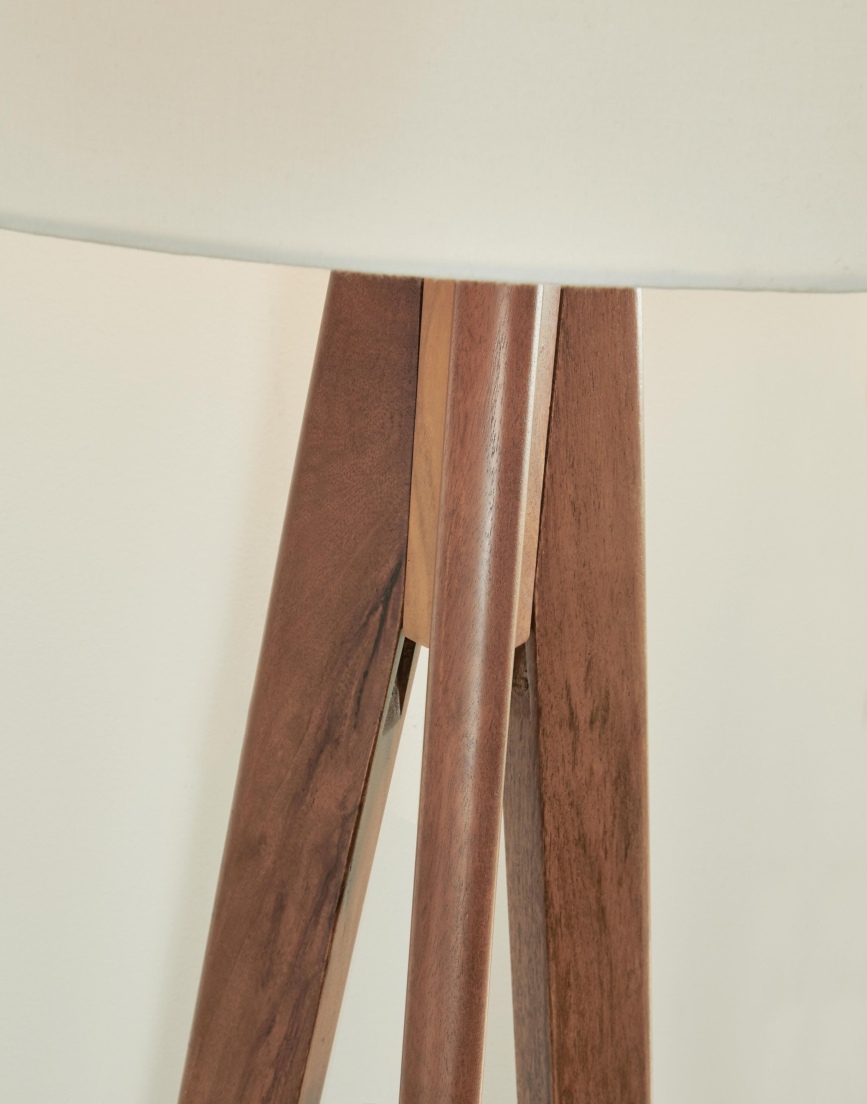 Dallson Floor Lamp — White & Brown/Beige — view 3