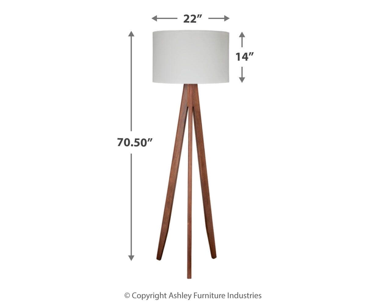 Dallson Floor Lamp — White & Brown/Beige — view 4