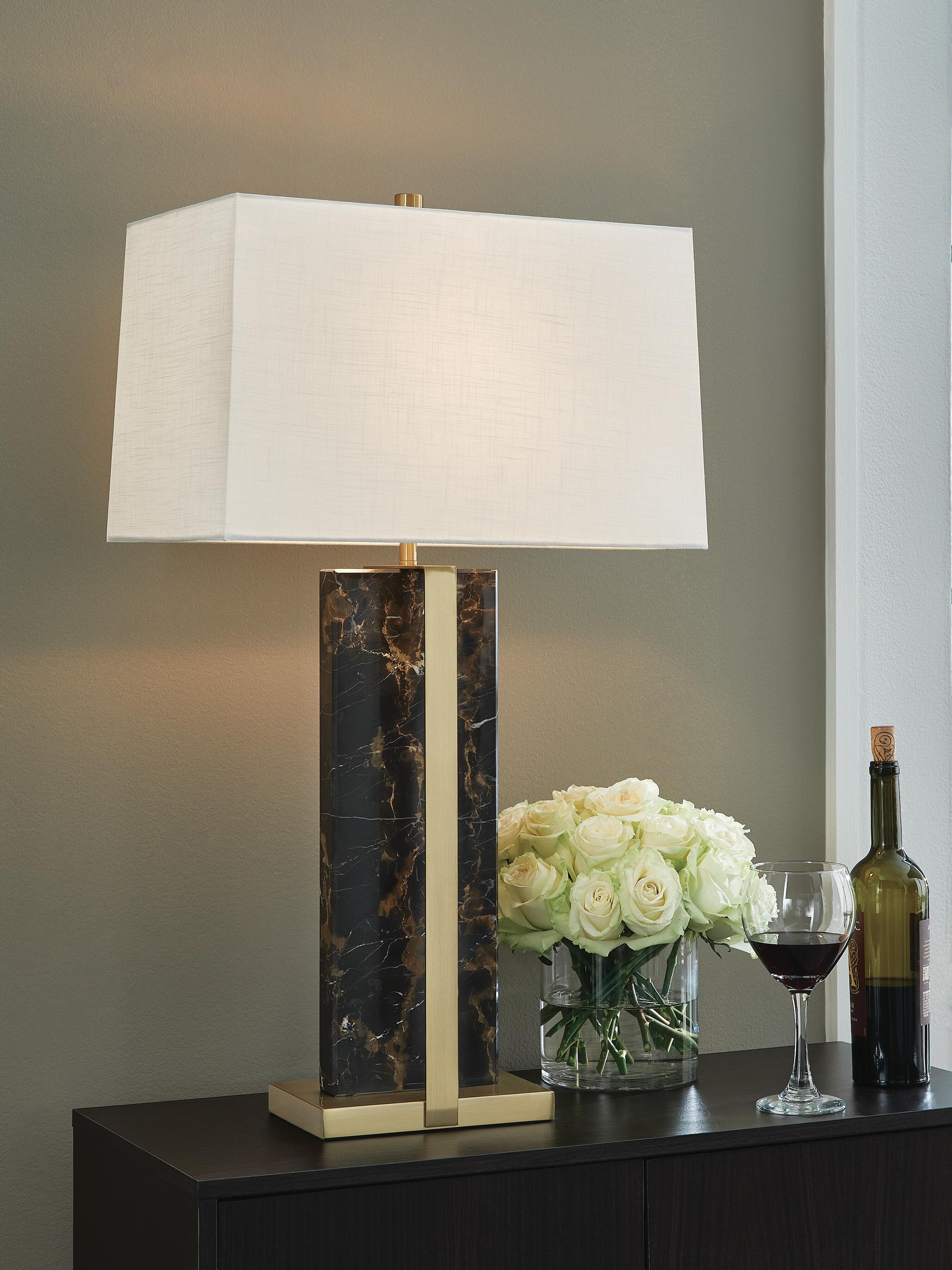 Neonish Table Lamp — Black/Gold Finish — view 2