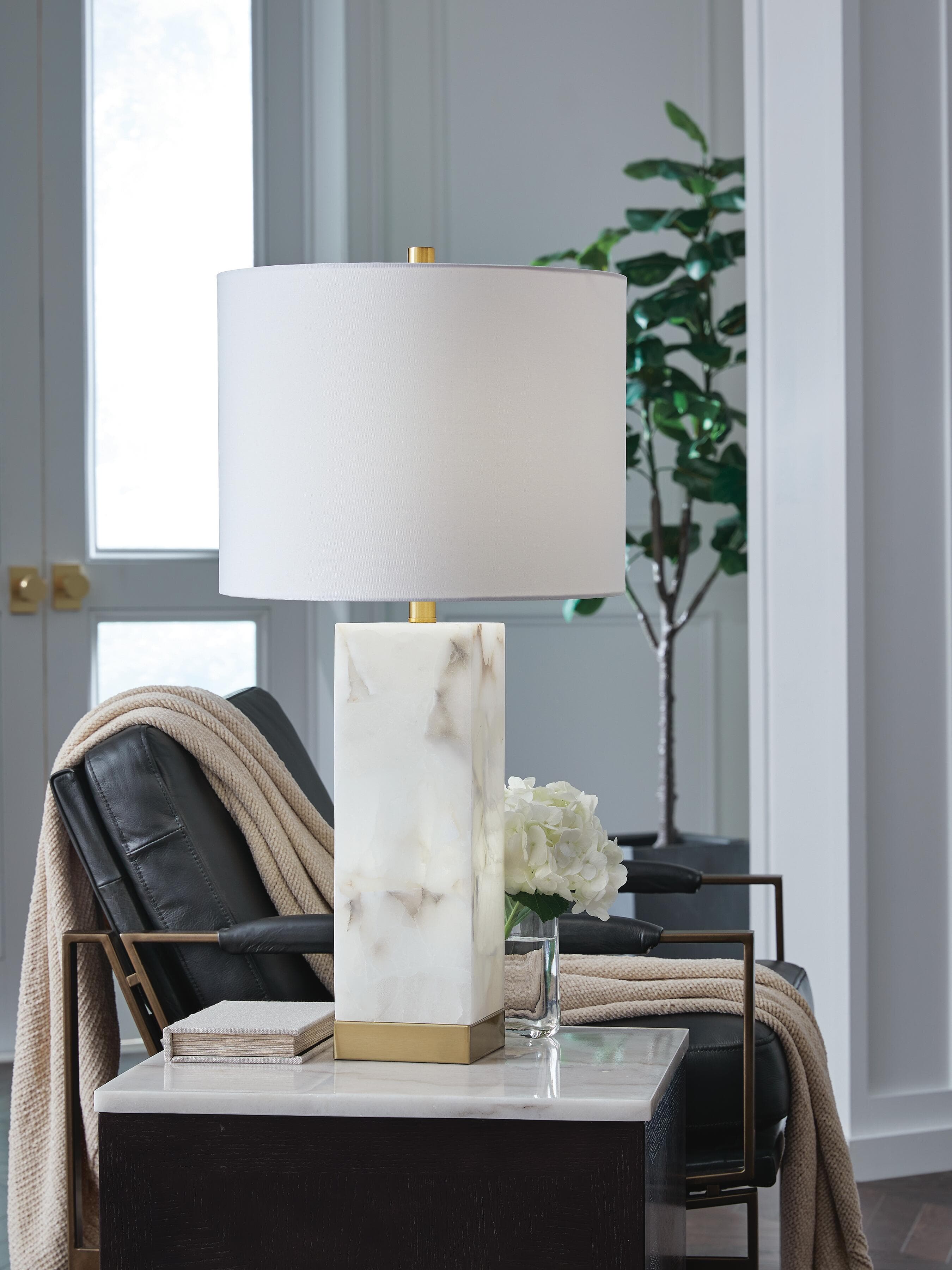 Linderfield Table Lamp — White & Metallic — view 2