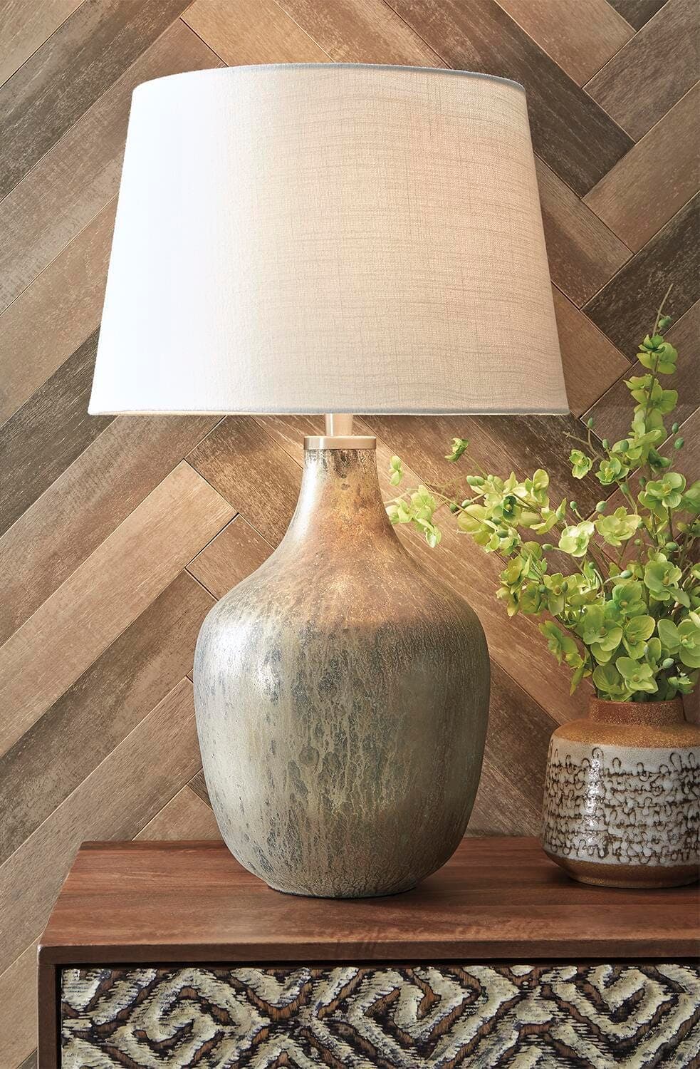 Mari Table Lamp — Metallic & Black/Gray — view 2