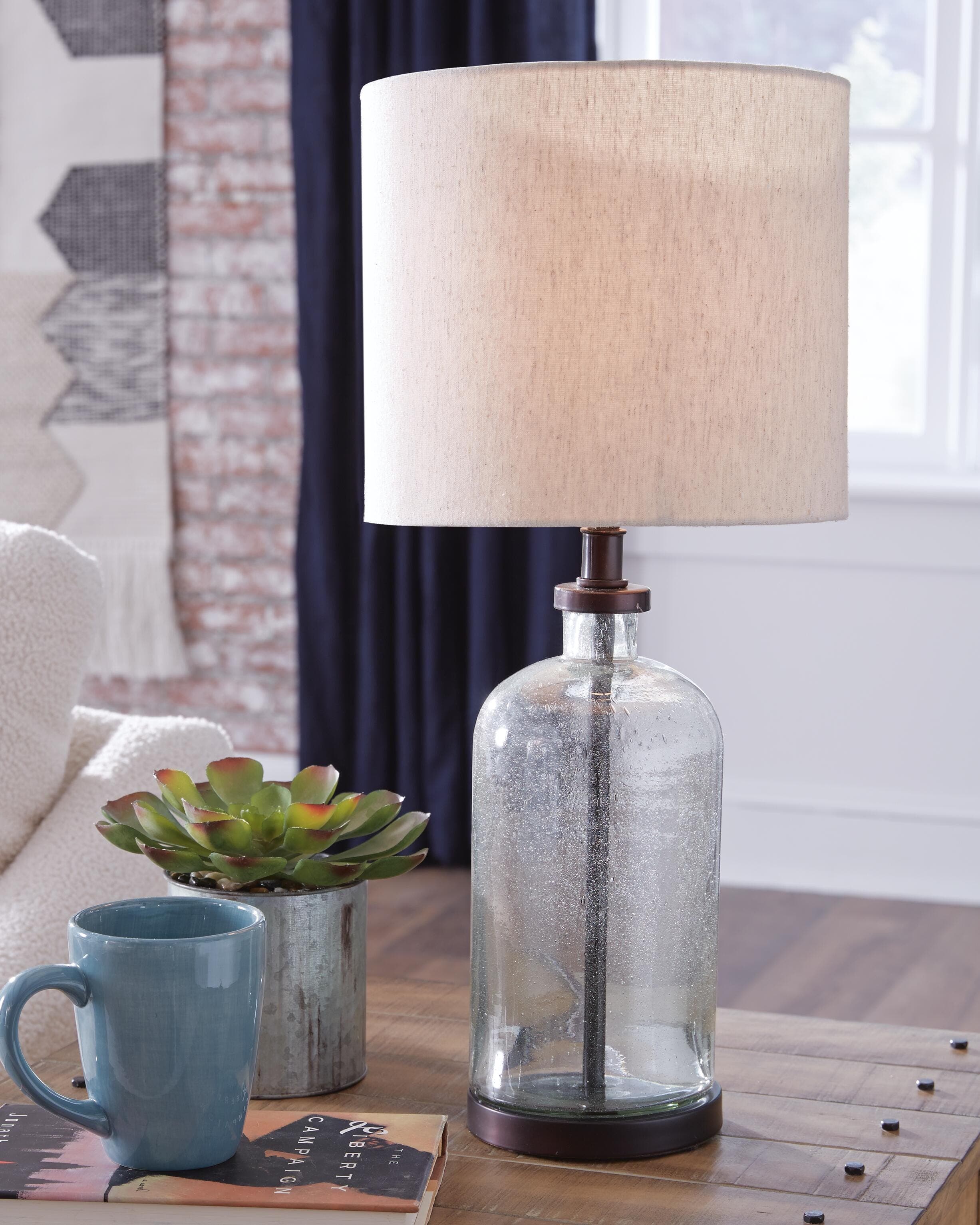 Bandile Table Lamp — Brown/Beige & Transparent — view 2
