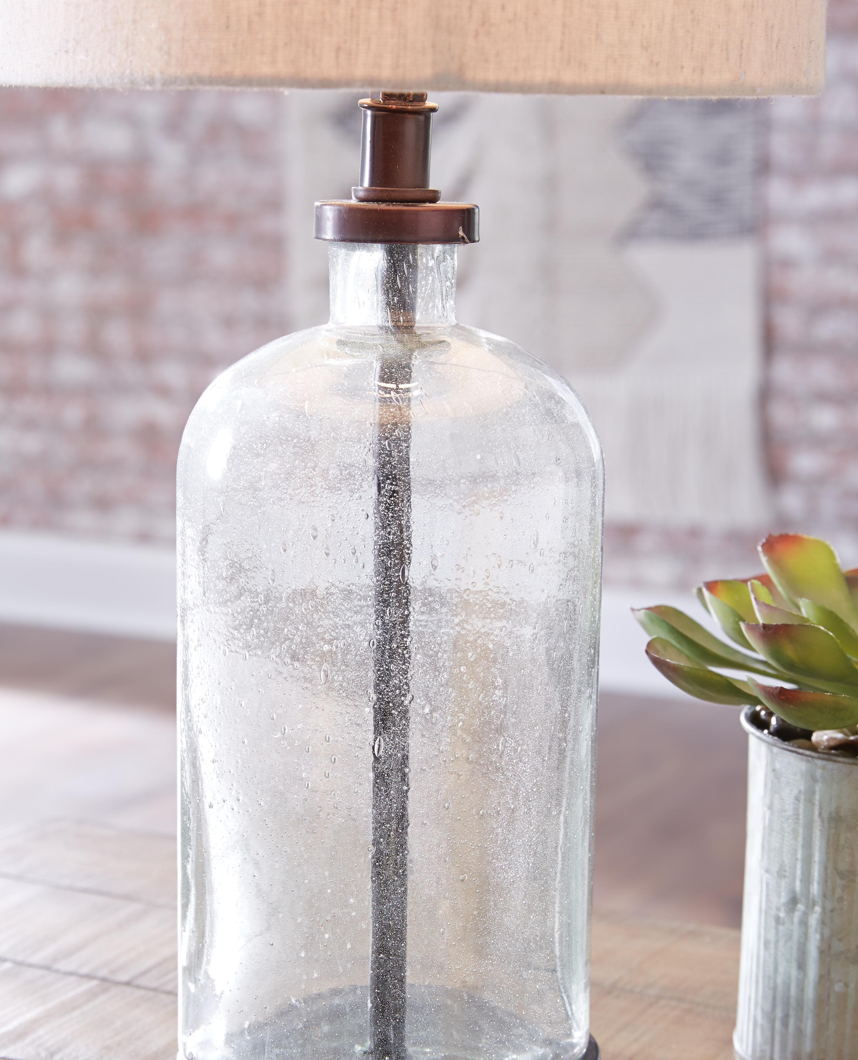 Bandile Table Lamp — Brown/Beige & Transparent — view 3