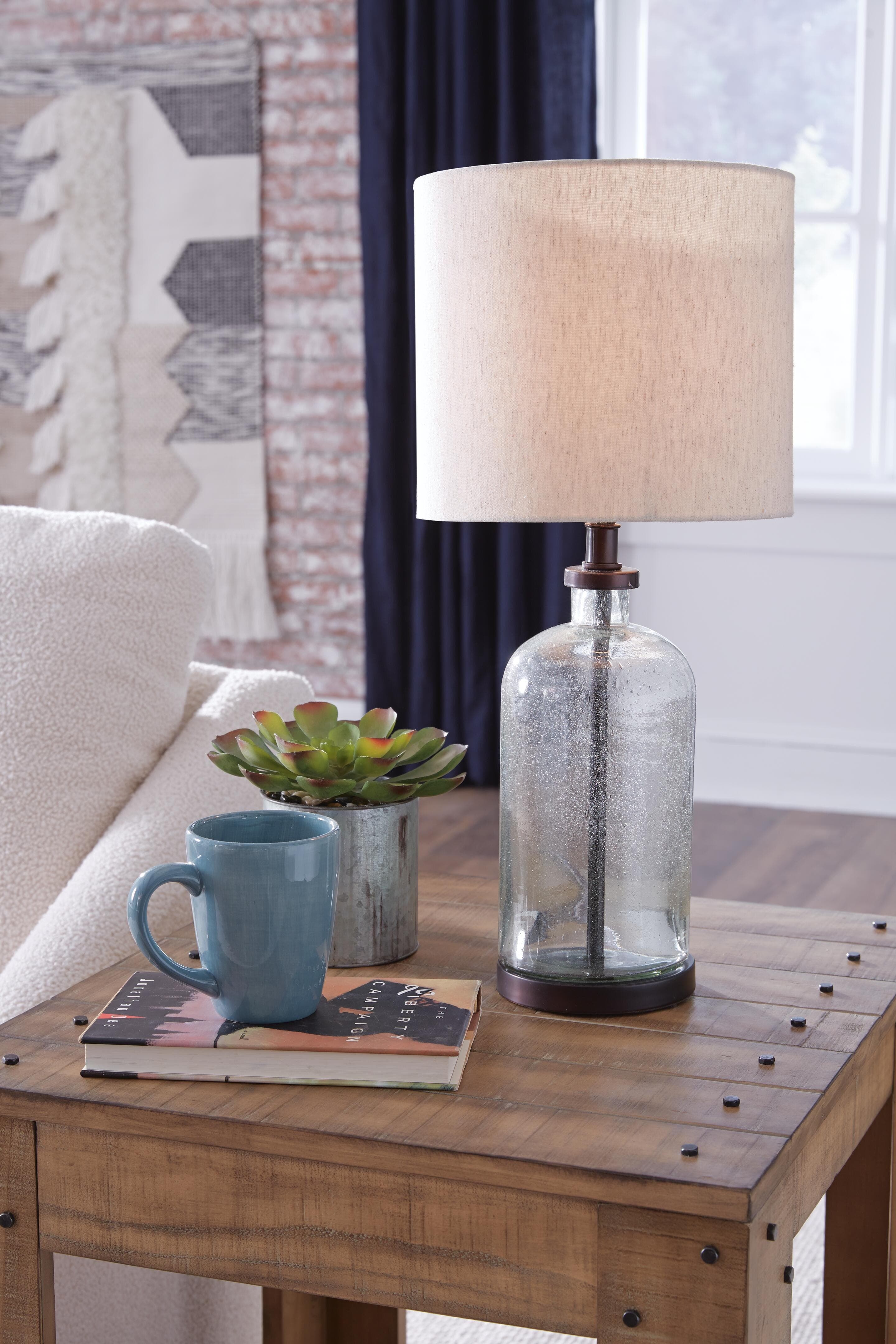 Bandile Table Lamp — Brown/Beige & Transparent — view 4
