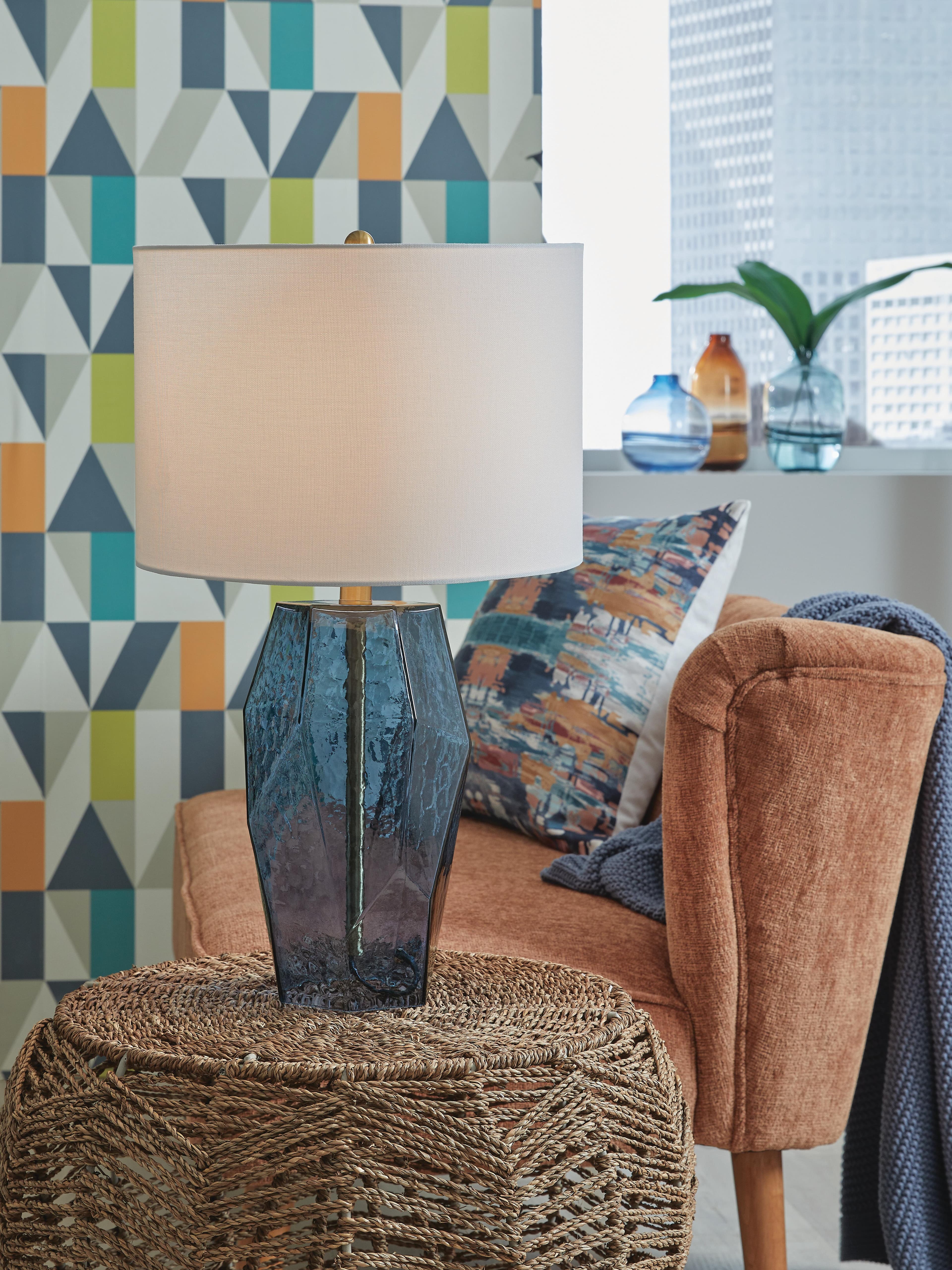 Tallow Table Lamp — Transparent & Blue — view 2