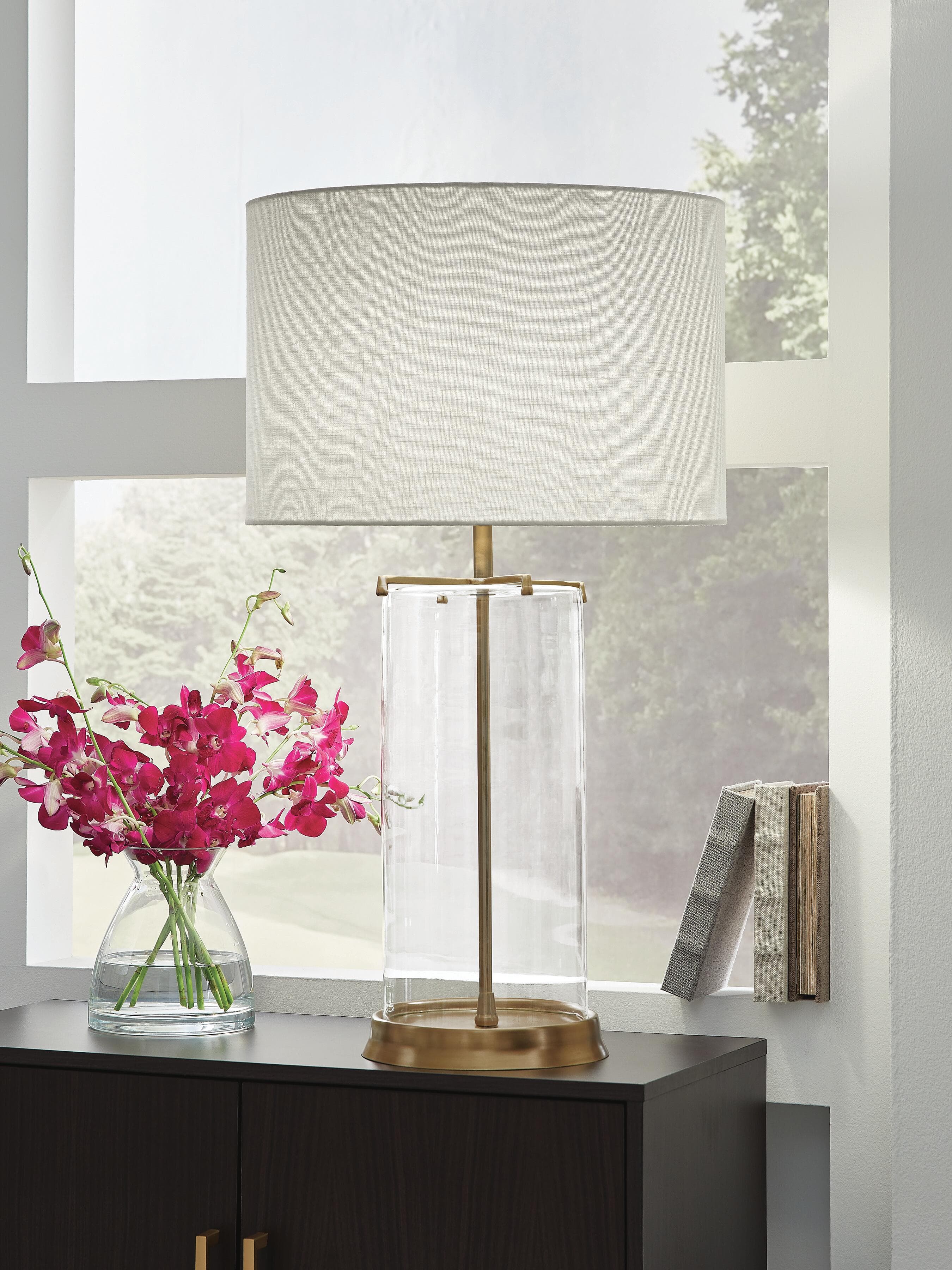 Gizeh Table Lamp — Clear/Gold Finish — view 2
