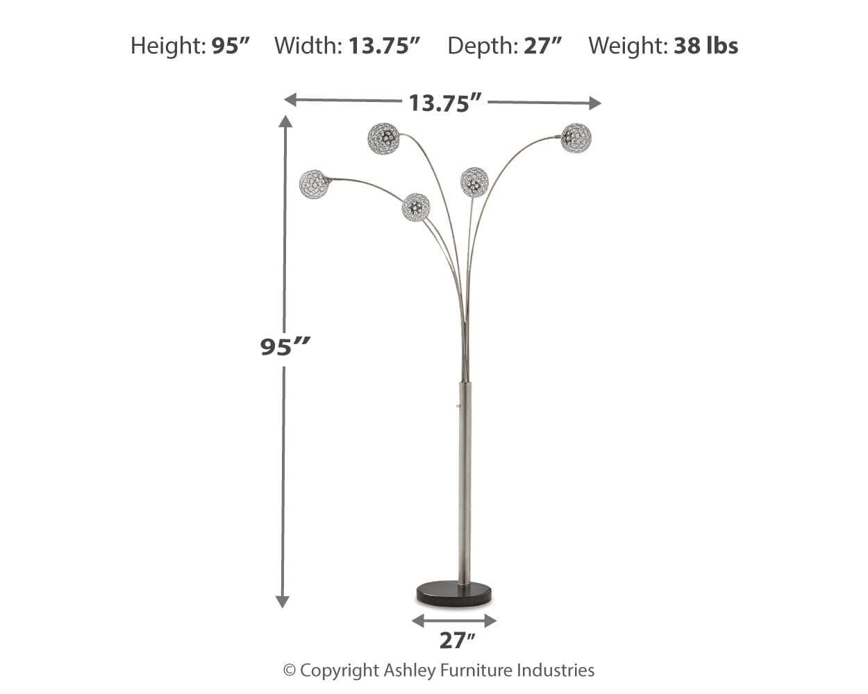 Winter Arc Lamp — Black/Gray, Metallic & Transparent — view 4