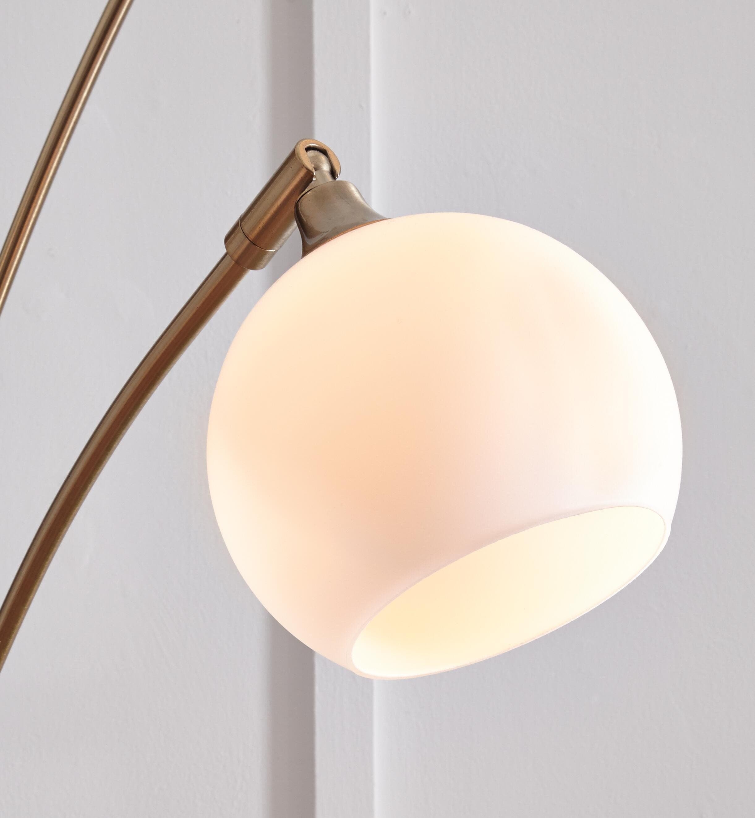 Taliya Arc Lamp — White & Metallic — view 3
