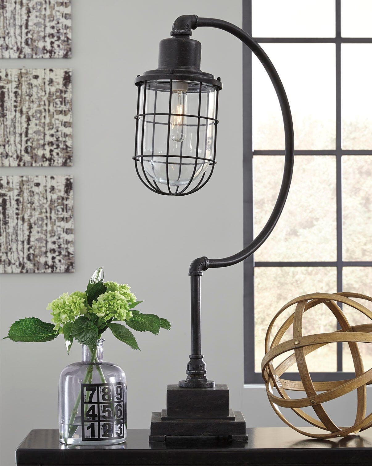Jae Desk Lamp — Black/Gray & Transparent — view 2