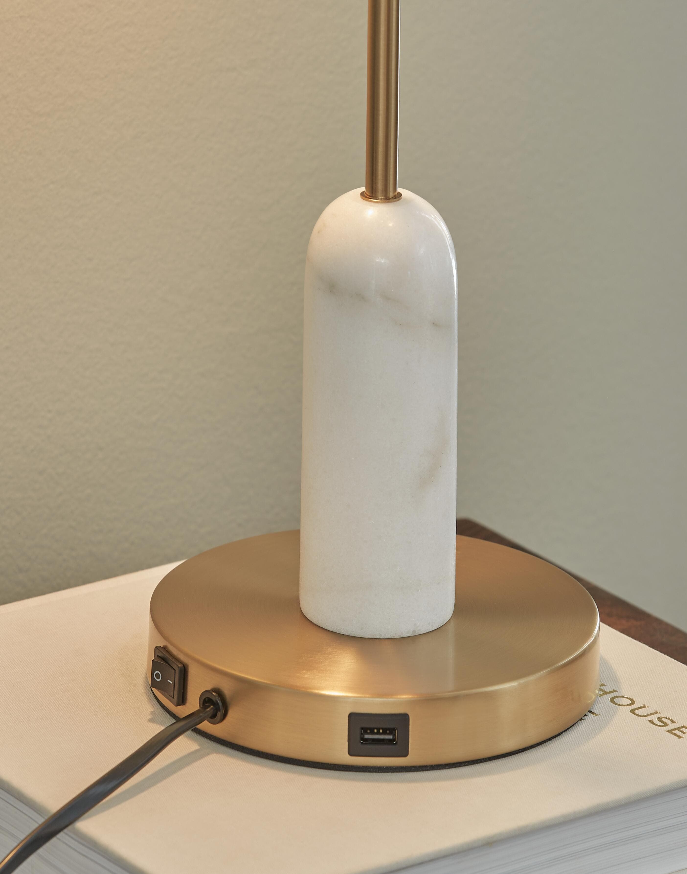 Rowleigh Desk Lamp — White & Metallic — view 4