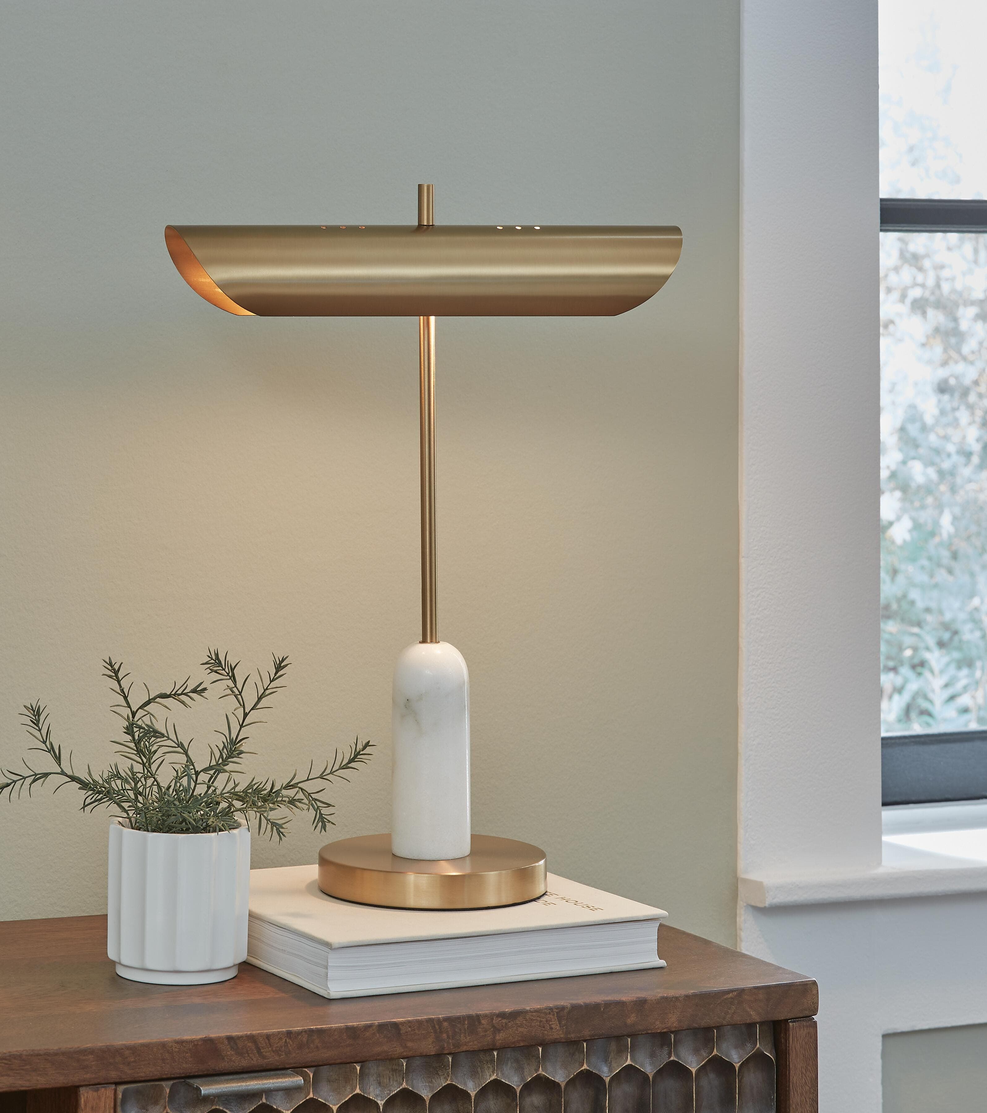Rowleigh Desk Lamp — White & Metallic — view 2