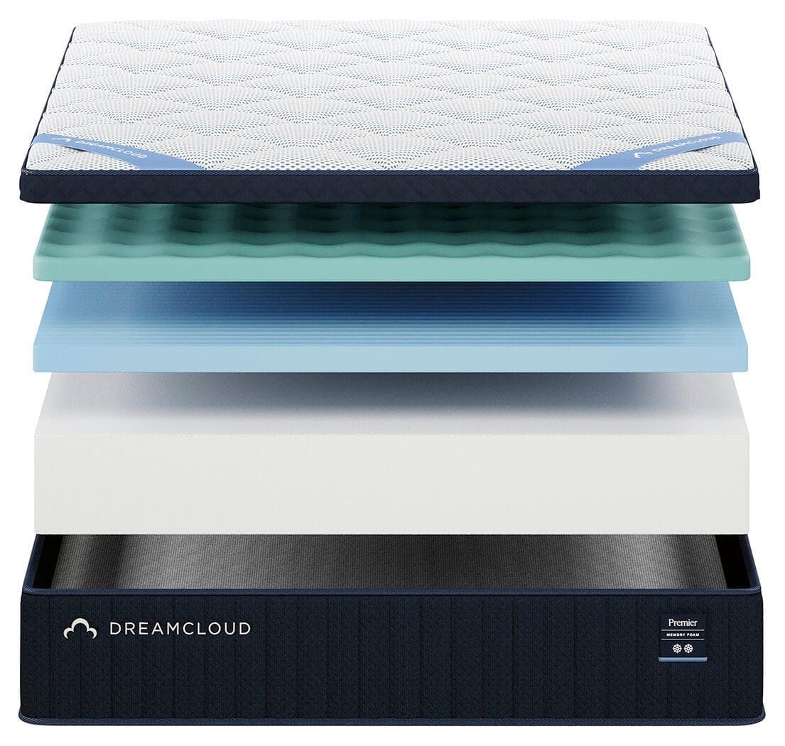 Dreamcloud Premier Memory Foam Queen Mattress — White — view 6