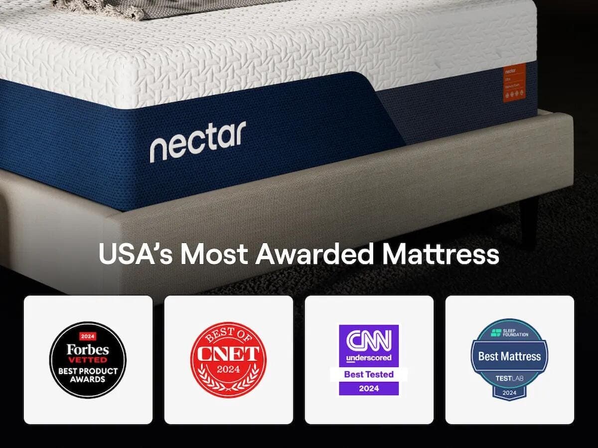 Nectar Ultra Memory Foam King Mattress — White — view 6