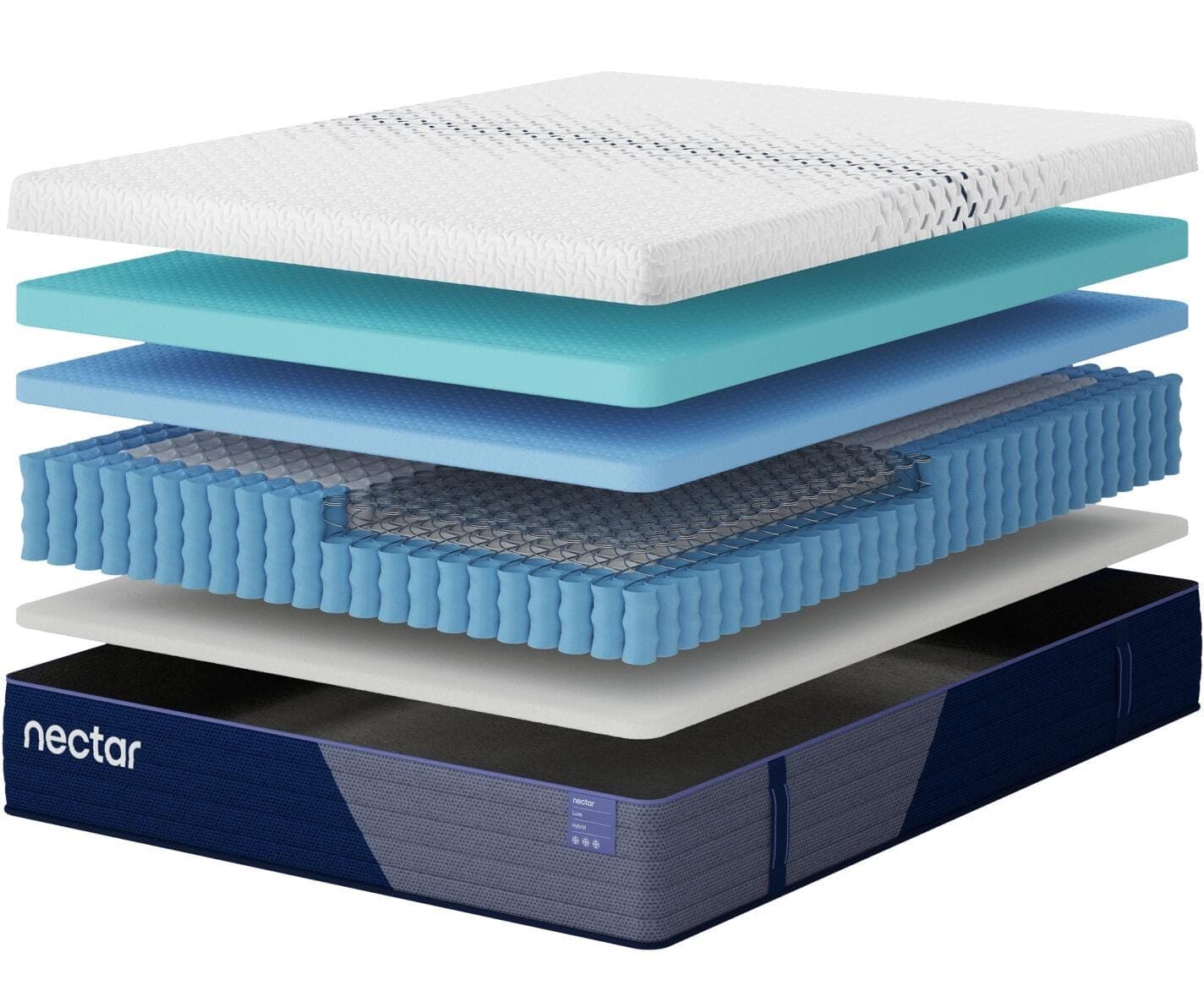 Nectar Luxe Hybrid California King Mattress — White — view 4