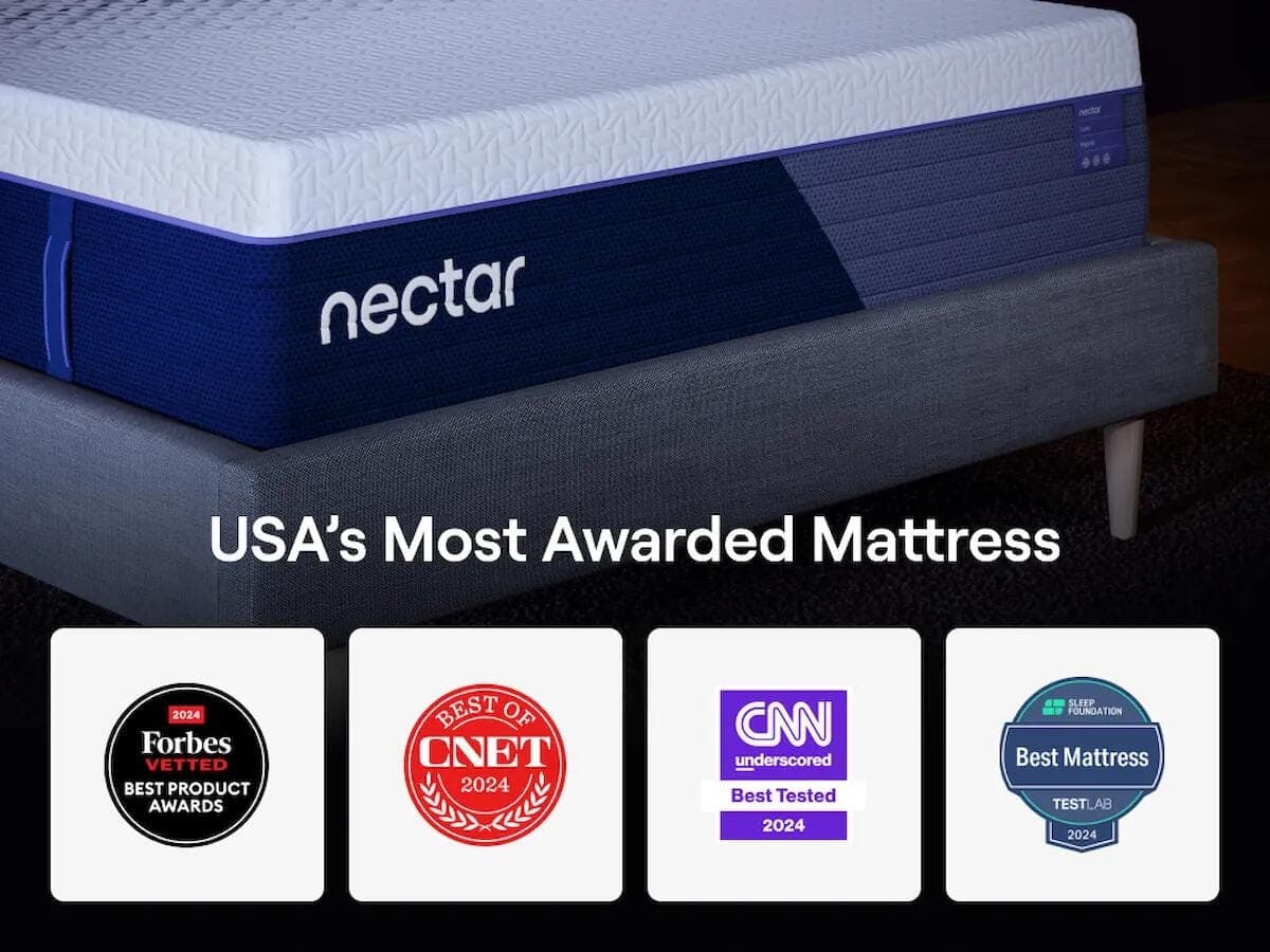 Nectar Luxe Hybrid California King Mattress — White — view 6