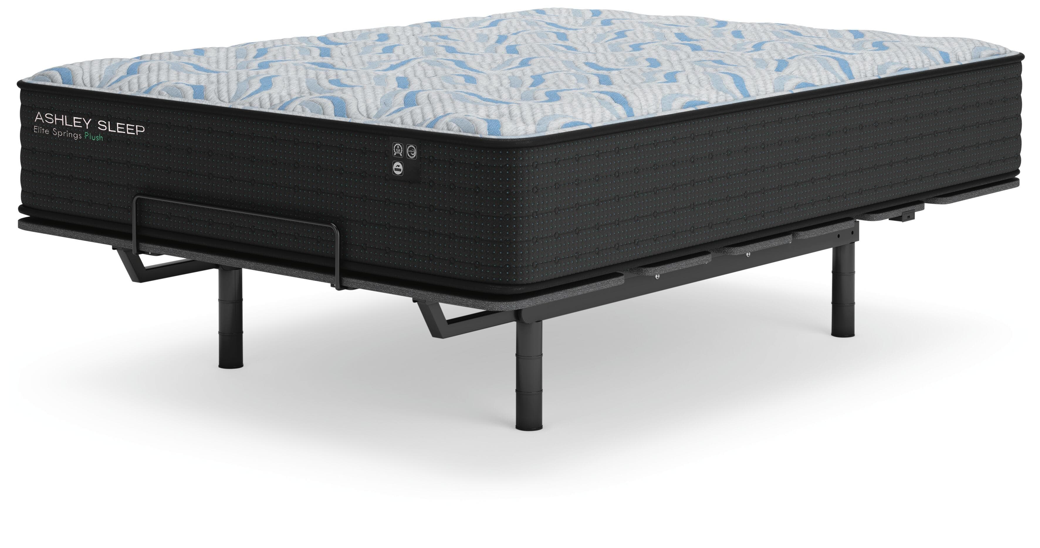 Elite Springs Plush Twin Mattress — Black/Gray & Blue — view 6