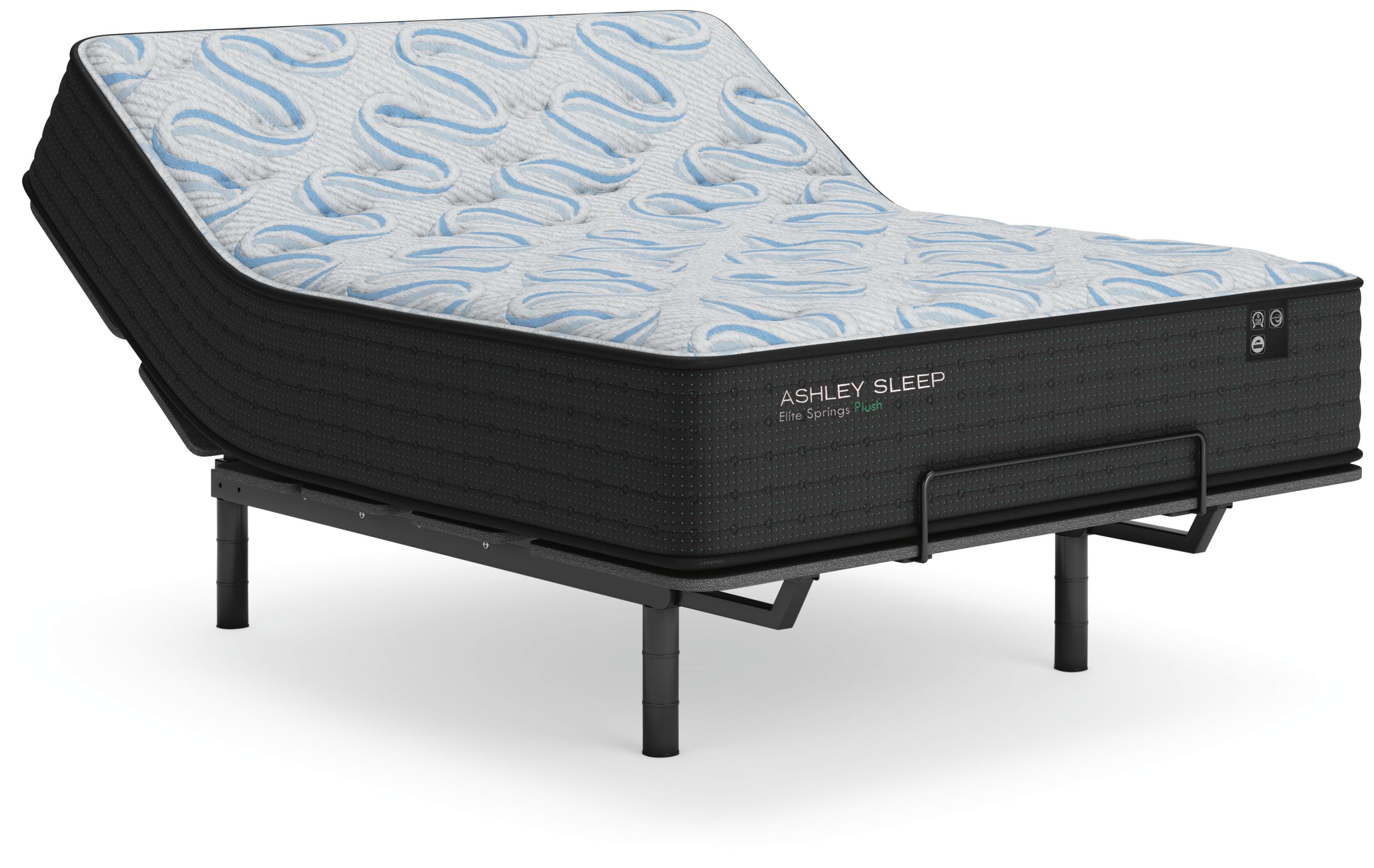 Elite Springs Plush Twin Mattress — Black/Gray & Blue — view 7