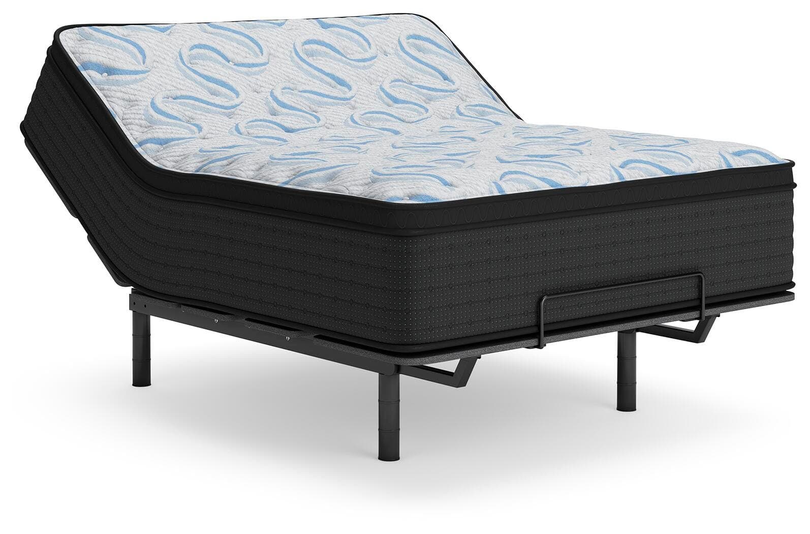 Elite Springs Plush Queen Mattress — Black/Gray & Blue — view 7