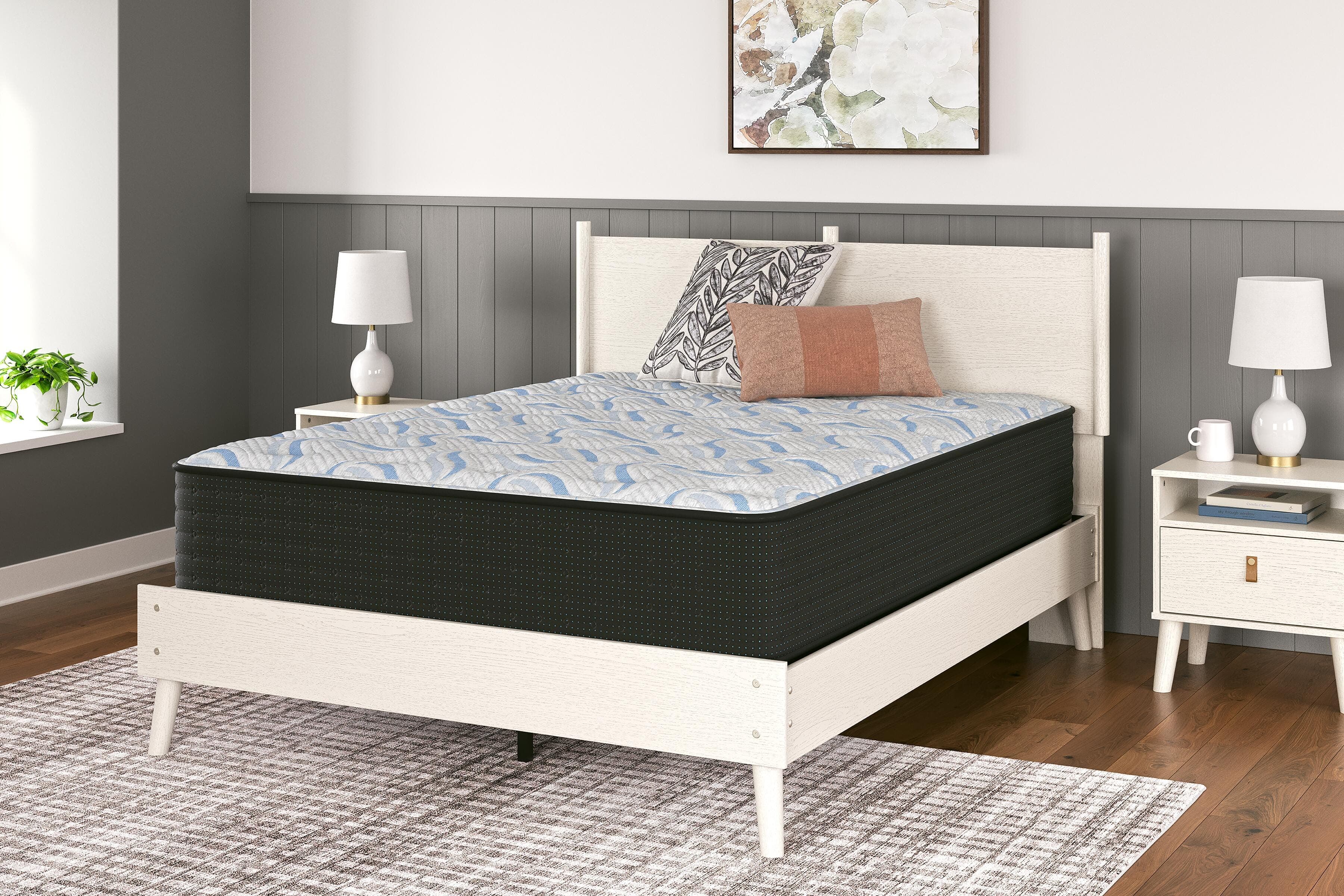 Elite Springs Plush Queen Mattress — Black/Gray & Blue — view 5