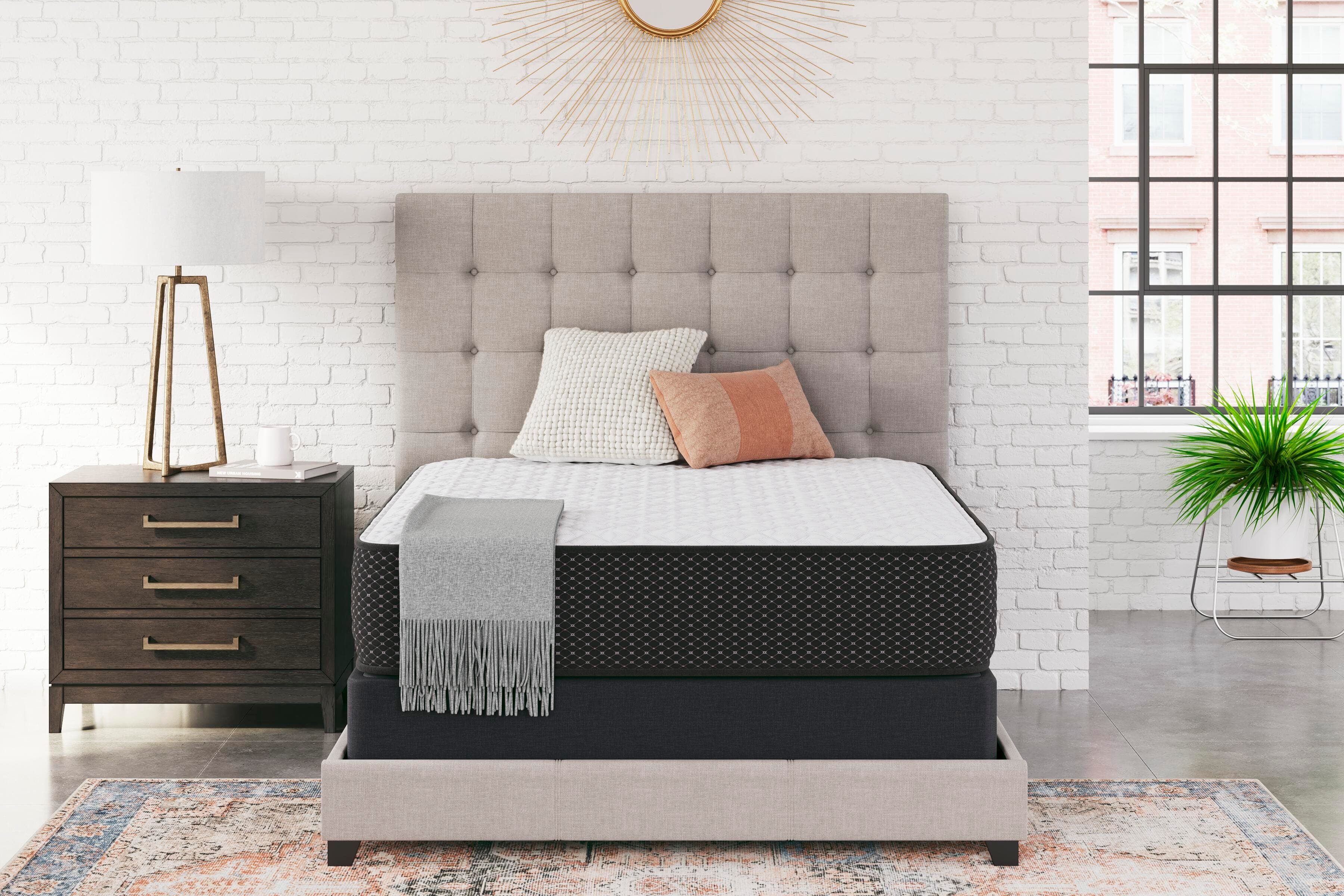 Limited Edition Firm Full Mattress — White & Black/Gray — view 3