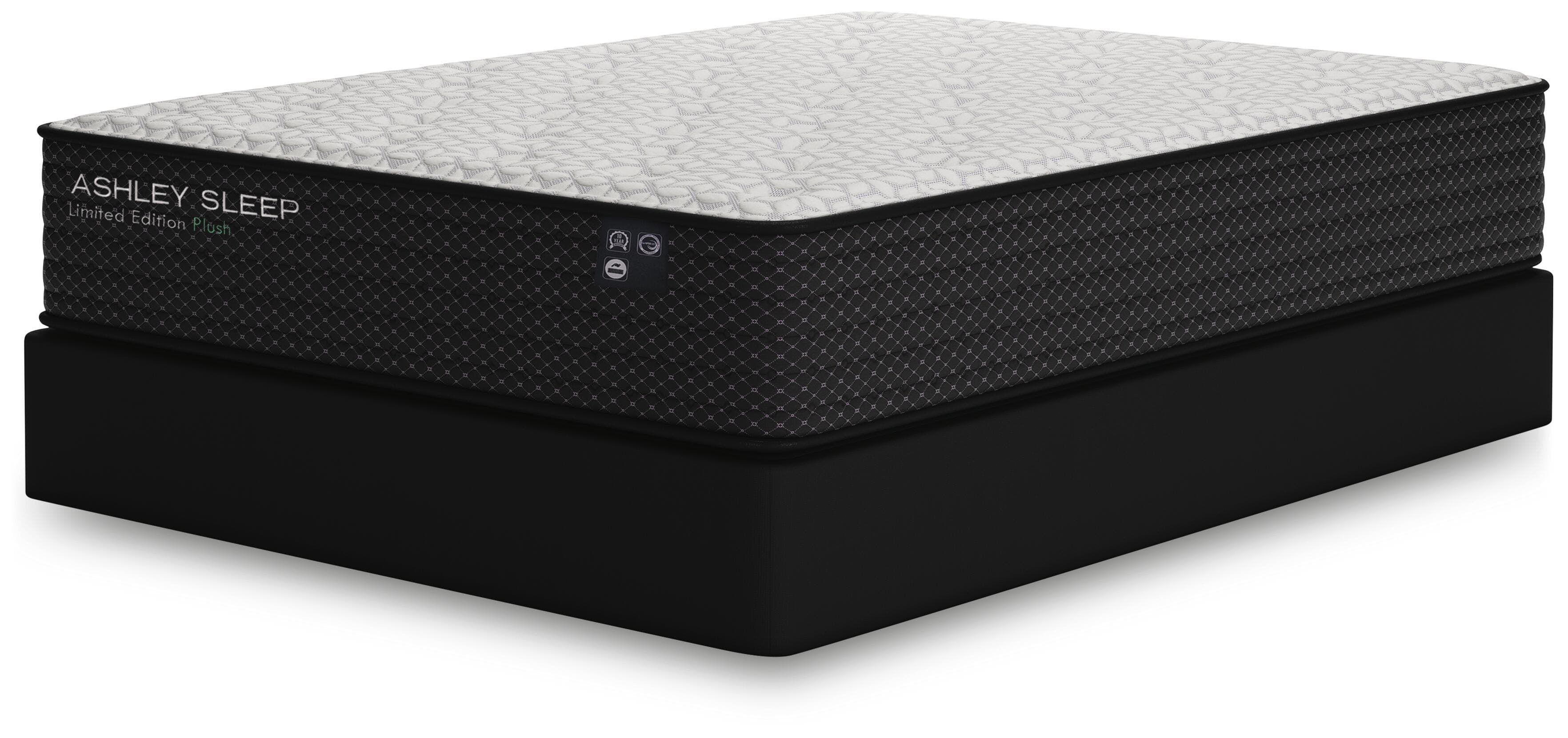 Limited Edition Plush Twin Mattress — White & Black/Gray — view 7